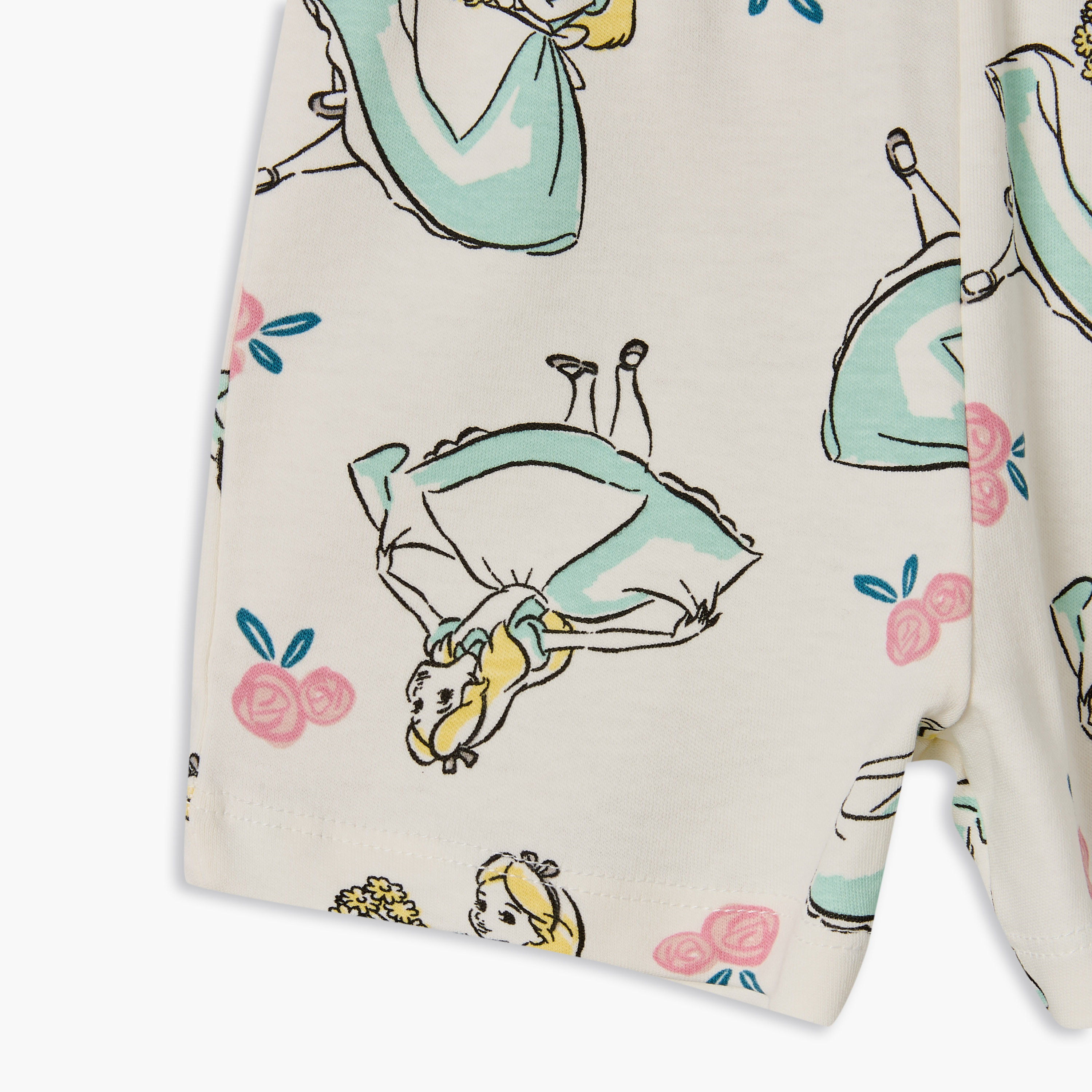 Disney Crew Neck Short Sleeves T-shirt and Shorts Set with Aurora Print-baby-girls-clothing-setsandcoords-image-19