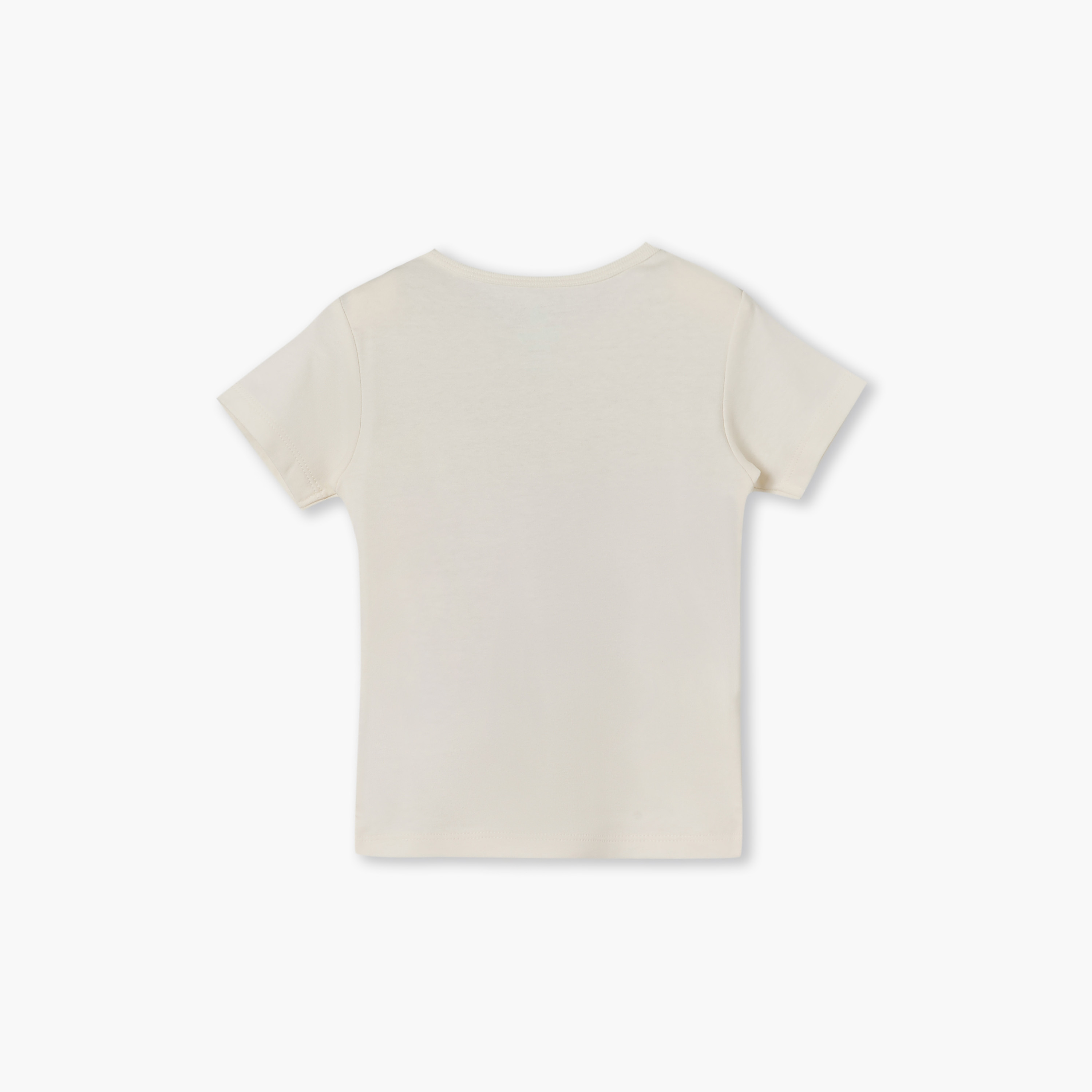طقم مكون من تي شيرت بياقة دائرية وأكمام قصيرة وشورت مزين بطبعة أورورا من ديزني-baby-girls-clothing-setsandcoords-image-3