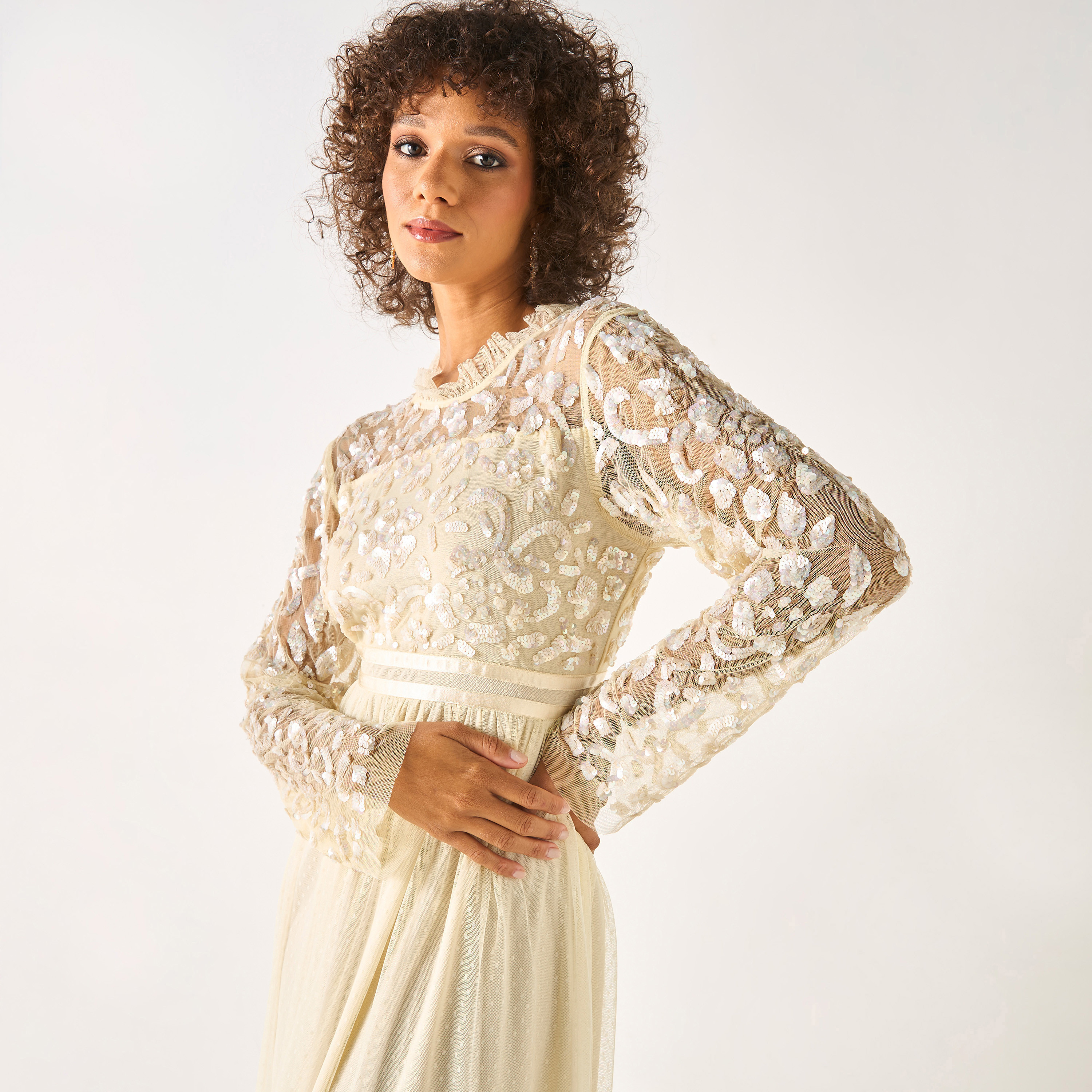 فستان ماكسي مزيّن بالترتر بأكمام طويلة من تشارمي-women-clothing-dresses-image-4