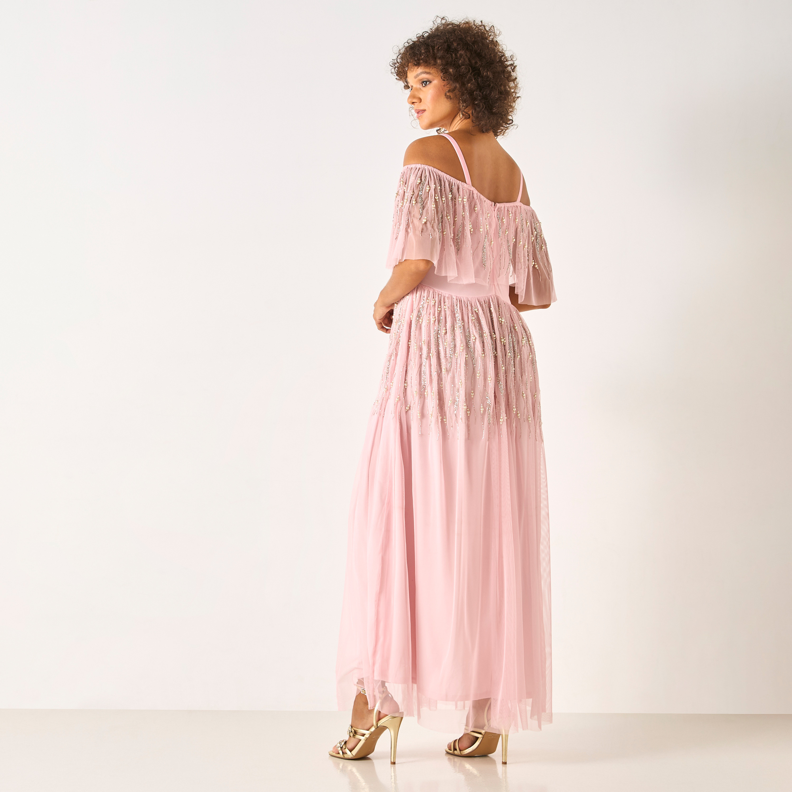 CHARME Sequin Embellished Off-Shoulder Maxi Dress-women-clothing-dresses-image-3