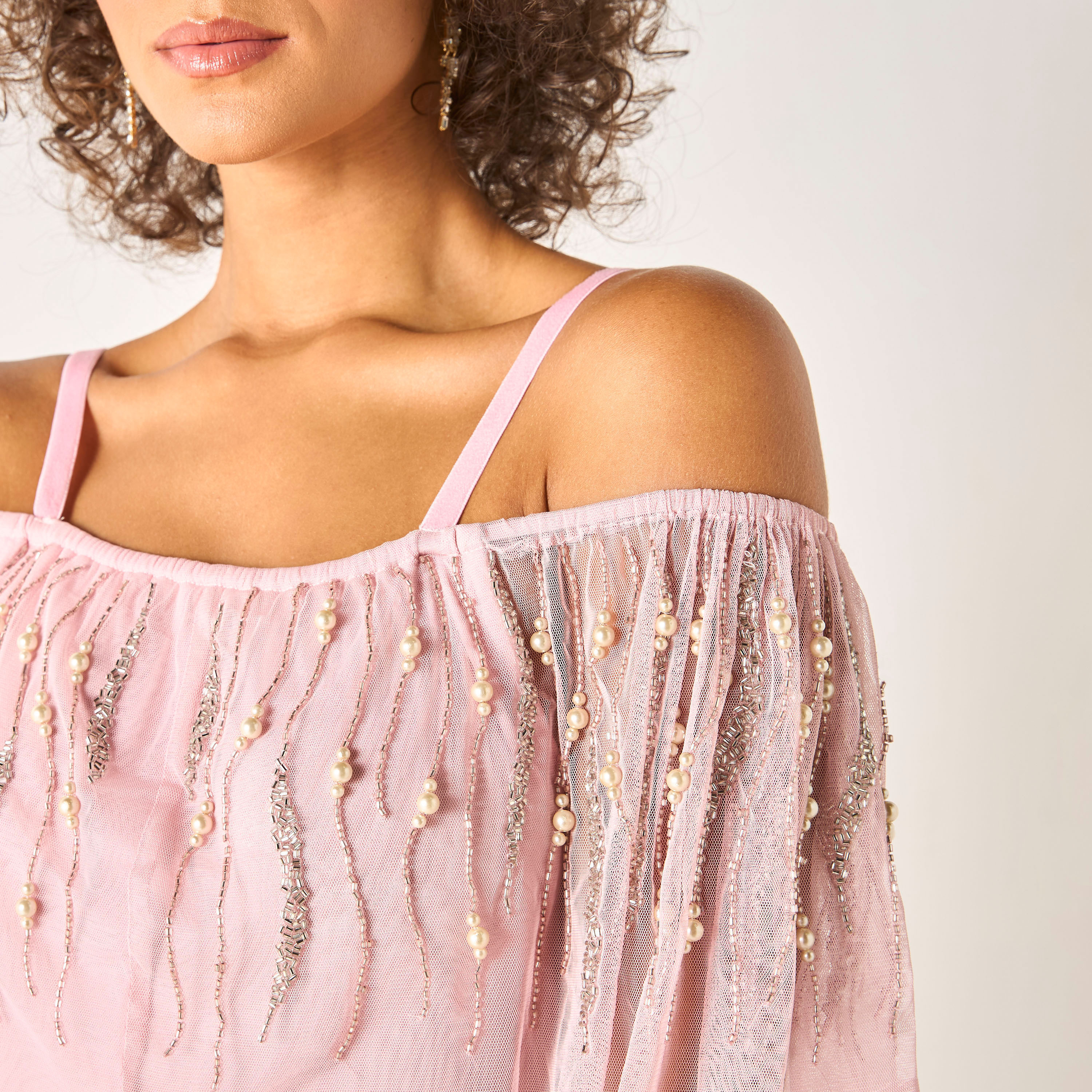CHARME Sequin Embellished Off-Shoulder Maxi Dress-women-clothing-dresses-image-6