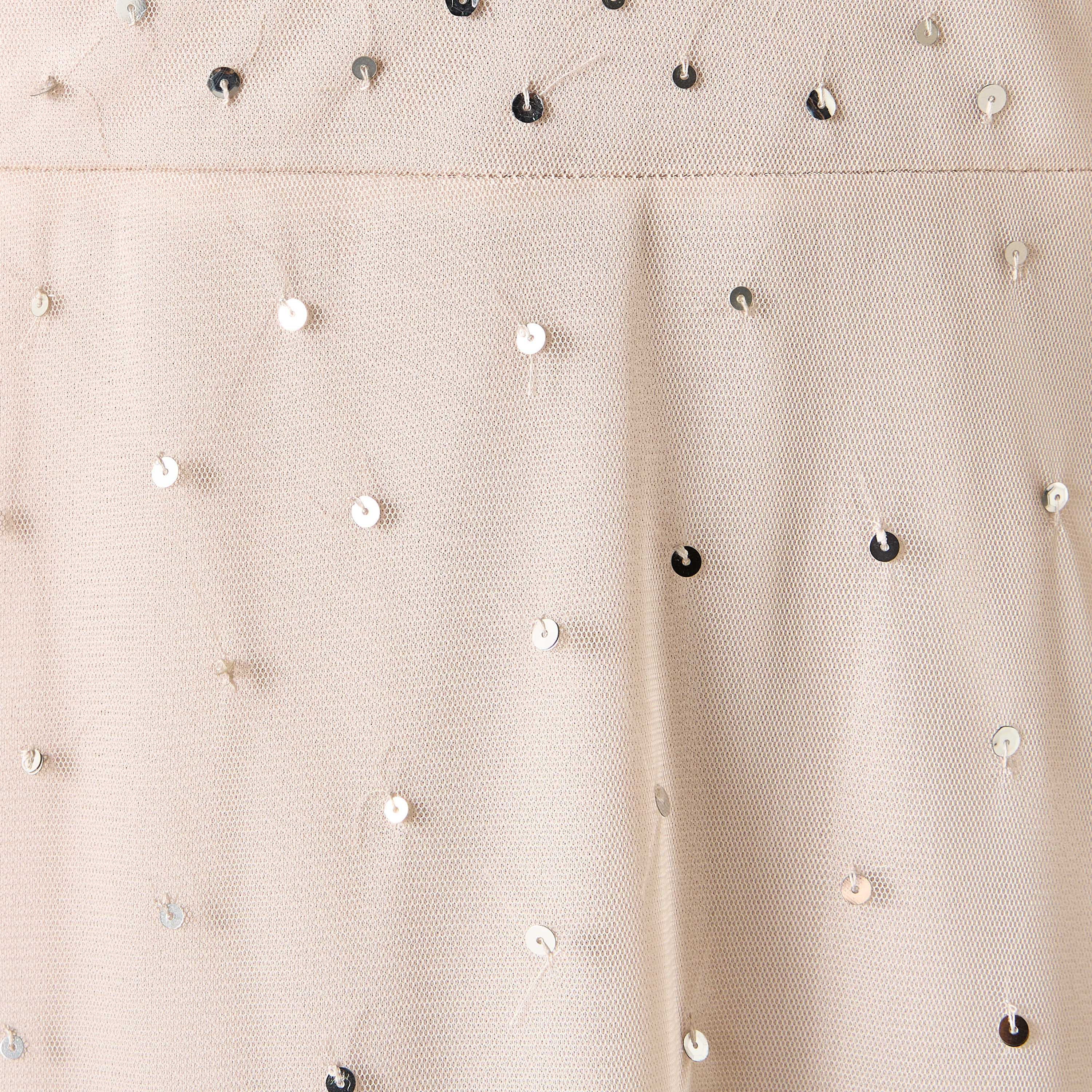فستان طويل مزيّن بالترتر بأكمام طويلة وياقة شكل V من شارمي-women-clothing-dresses-image-5