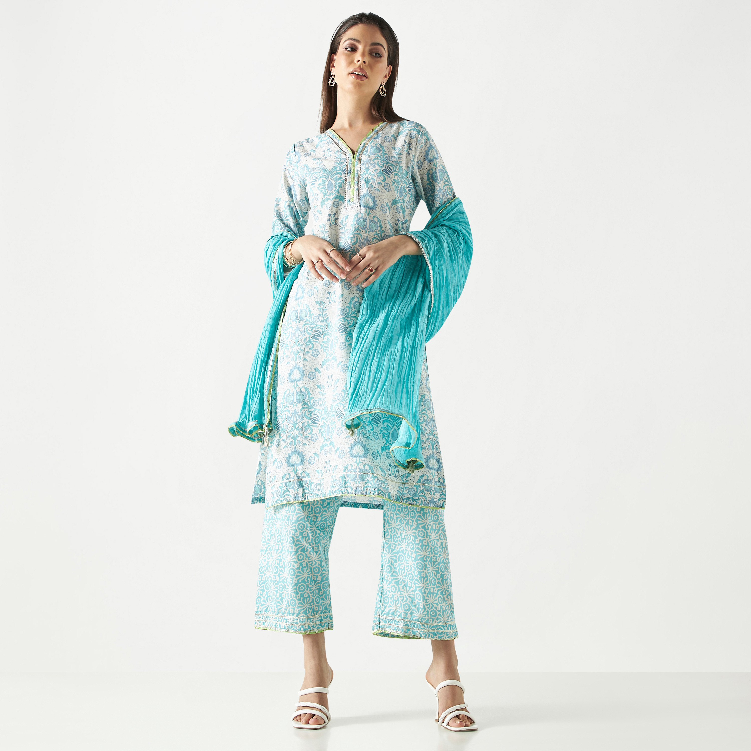 BIBA 3-Piece Floral Print Ethnic Salwar Suit Set-women-clothing-ethnicwear-salwarsuits-image-2