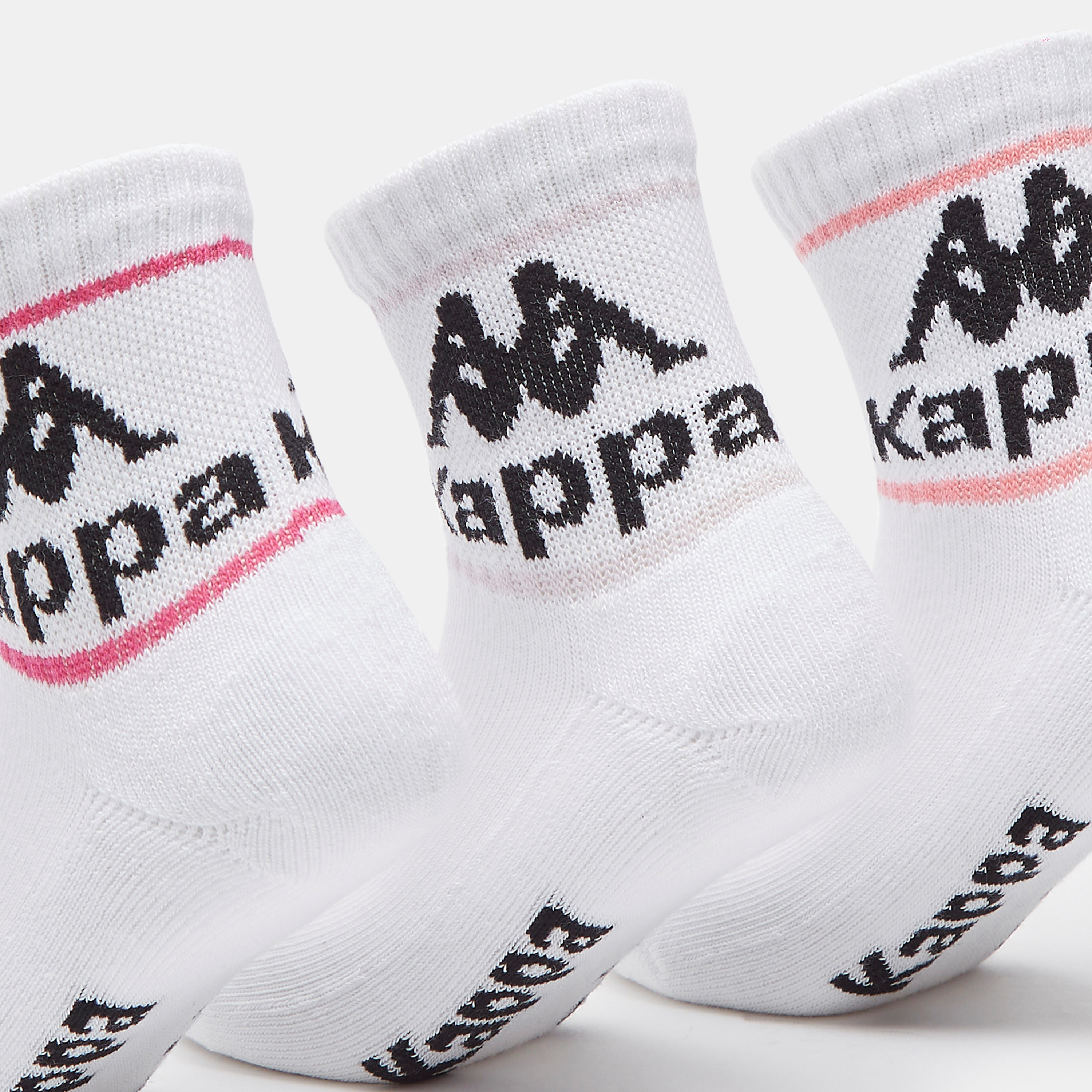 Kappa Logo Detail Crew Length Sports Socks - Set of 3-girls-accessories-socks-image-2