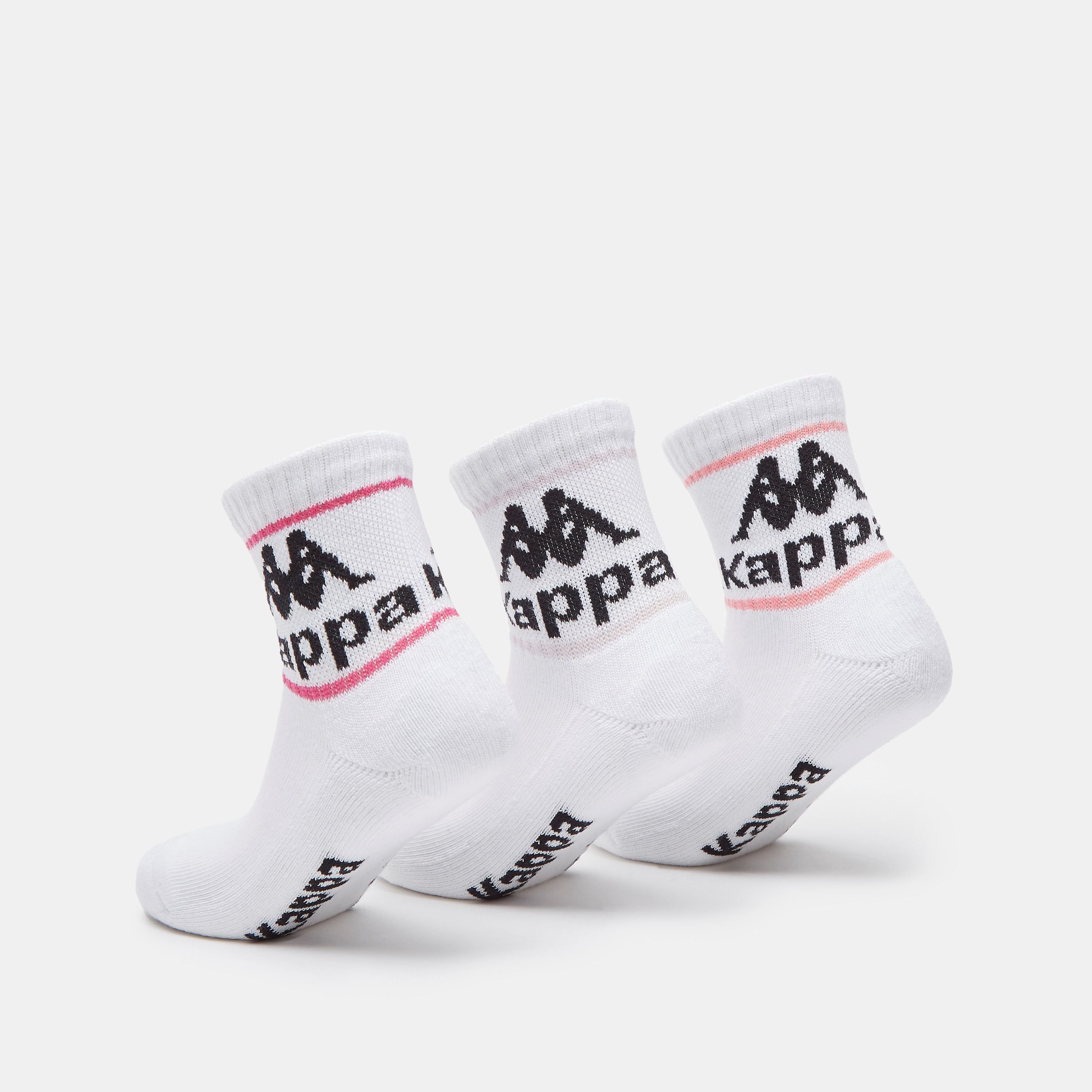 Kappa Logo Detail Crew Length Sports Socks - Set of 3-girls-accessories-socks-image-3
