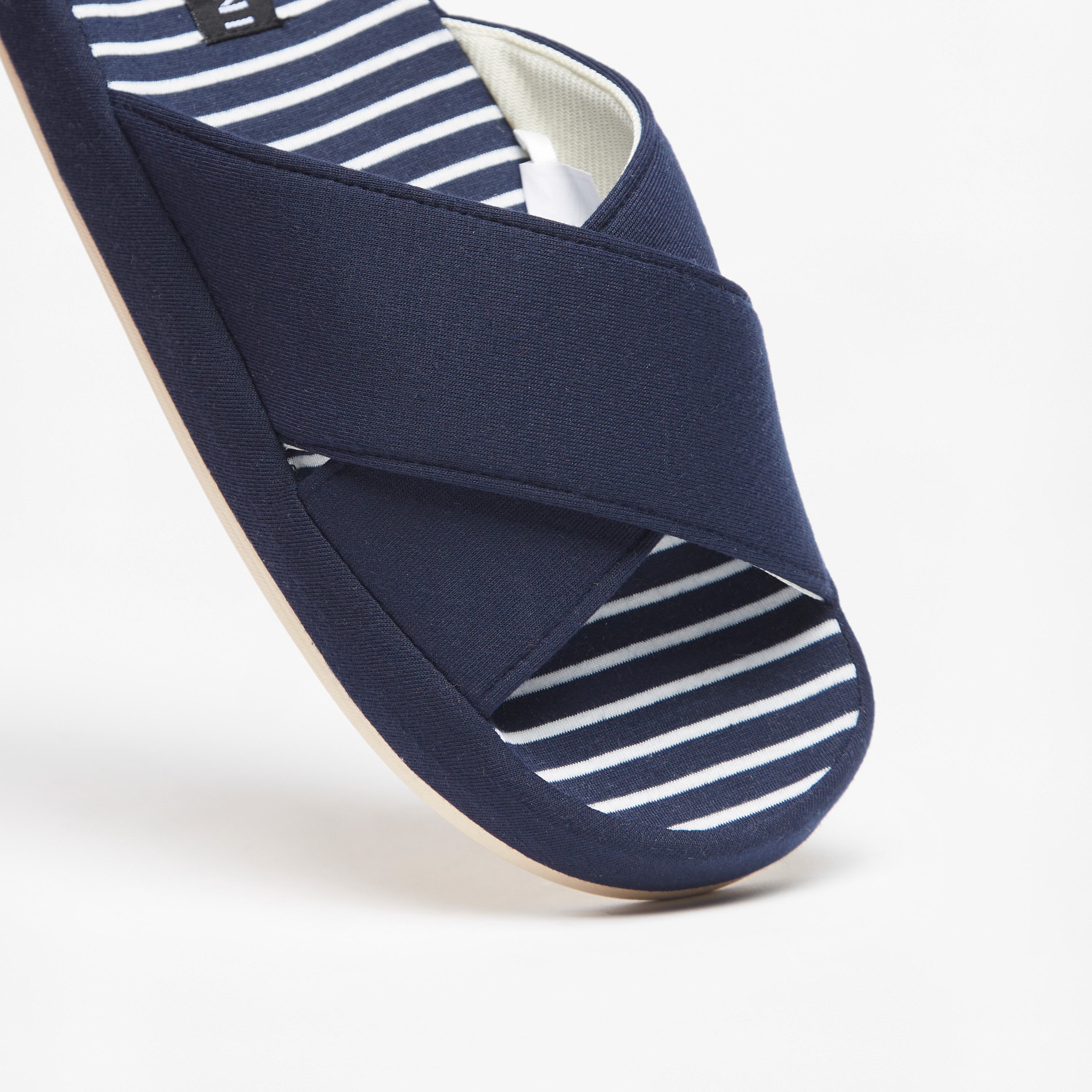 Duchini Men's Striped Bedroom Slide Slippers-men-shoes-flipflopsandslides-image-3