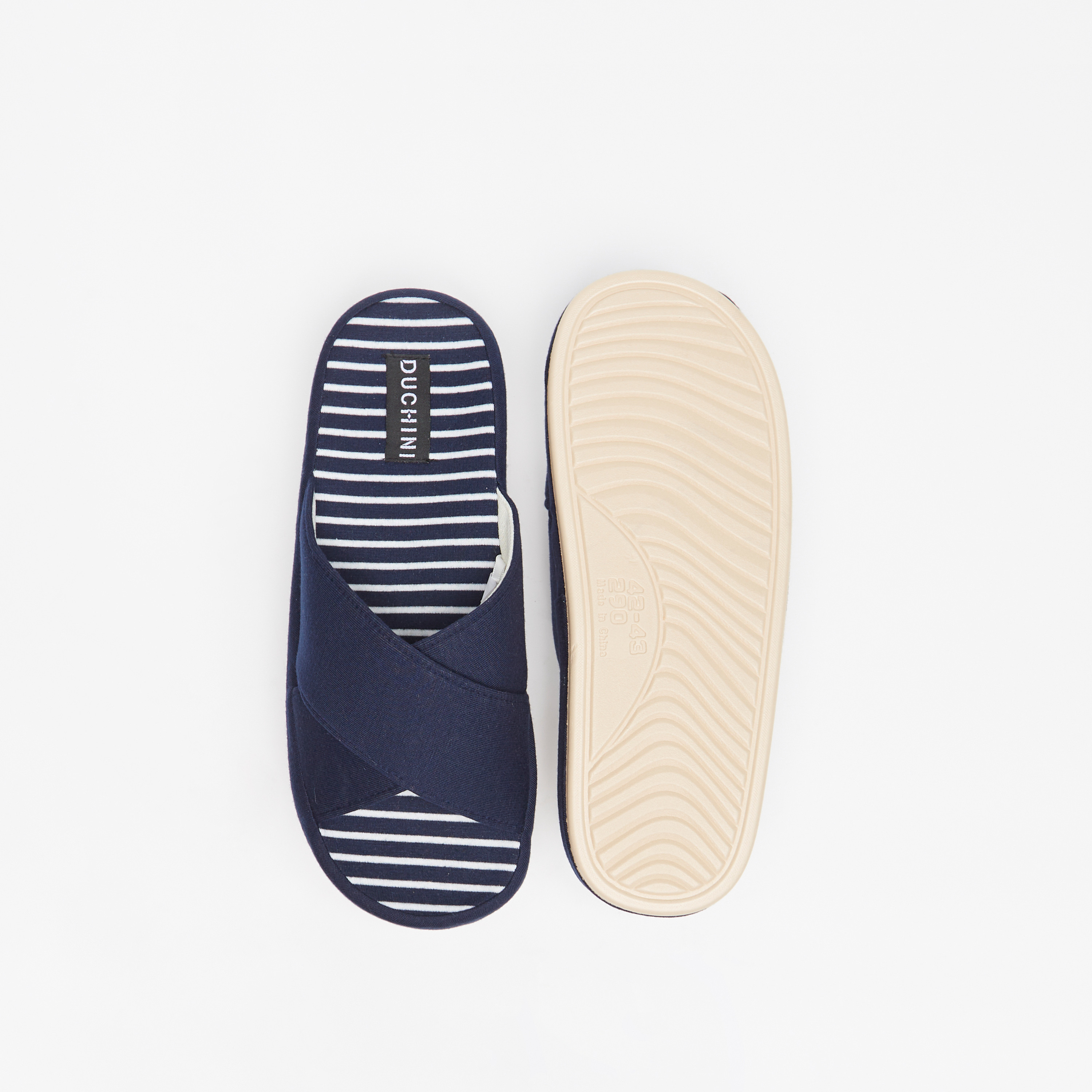 Duchini Men's Striped Bedroom Slide Slippers-men-shoes-flipflopsandslides-image-5