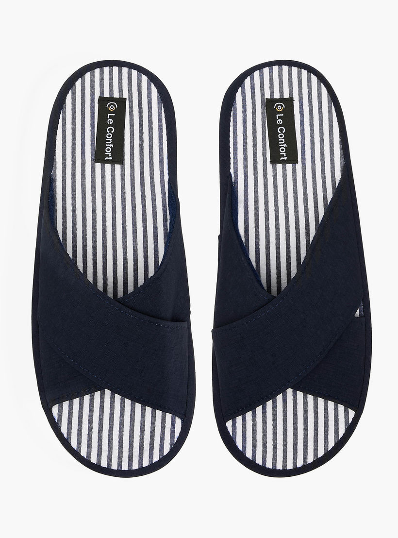 شبشب غرفة نوم بأحزمة متقاطعة للرجال من لو كونفورت-men-shoes-flipflopsandslides-image-1