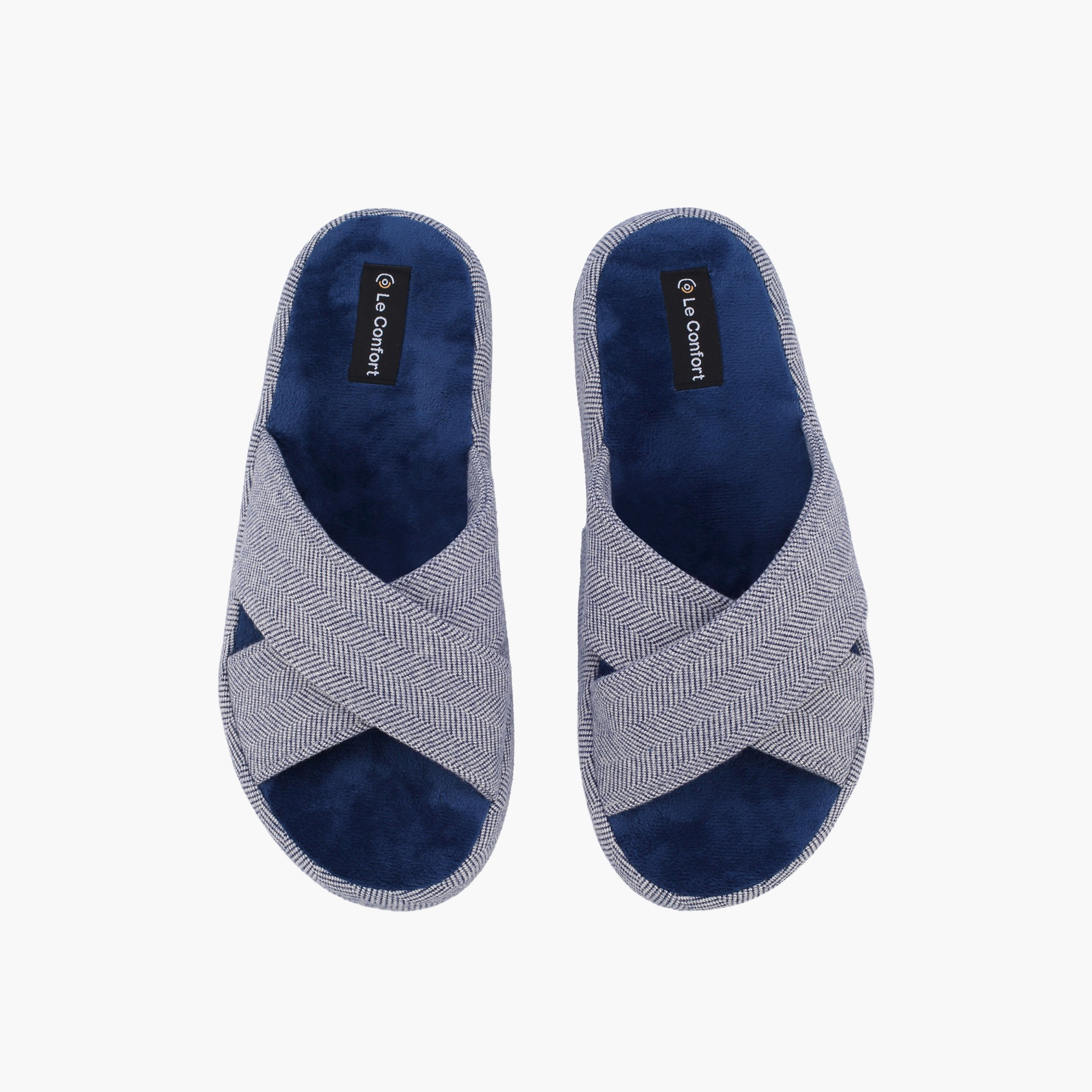 Le Confort Men Cross Strap Bedroom Slippers-men-shoes-flipflopsandslides-image-1
