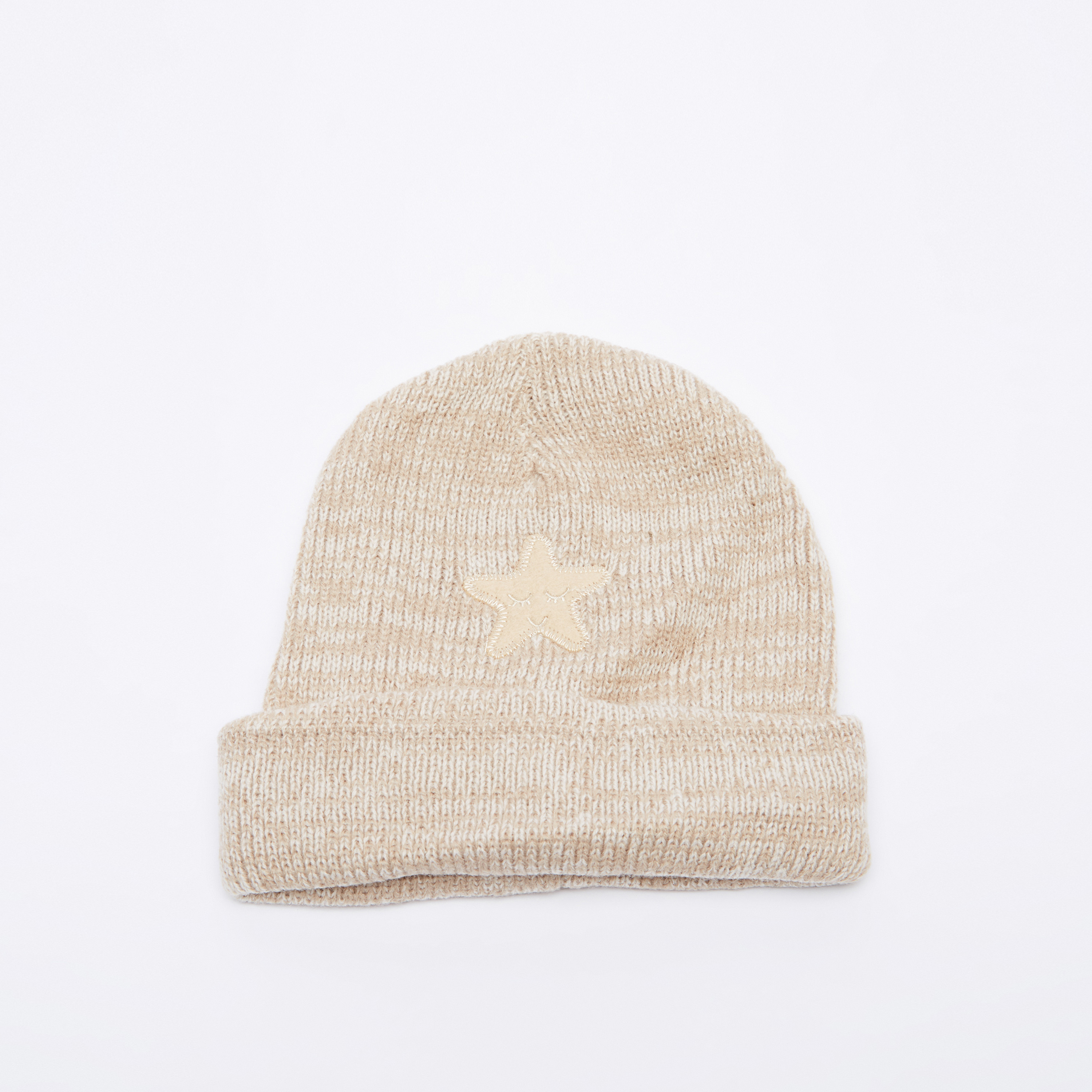 Juniors Textured Beanie Cap with Embroidery-baby-boys-accessories-caps-image-1
