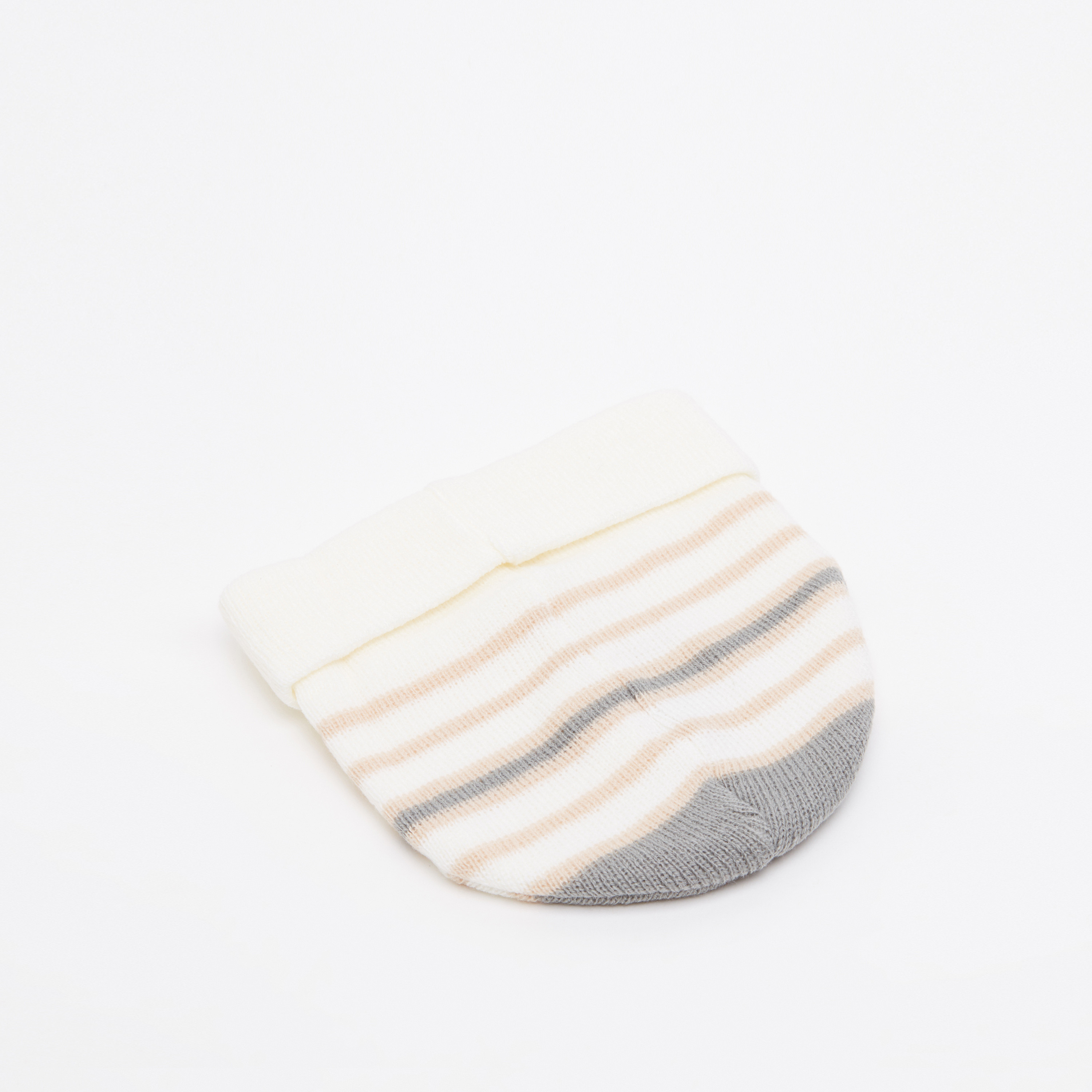 Juniors Striped Textured Beanie Cap-baby-boys-accessories-caps-image-2
