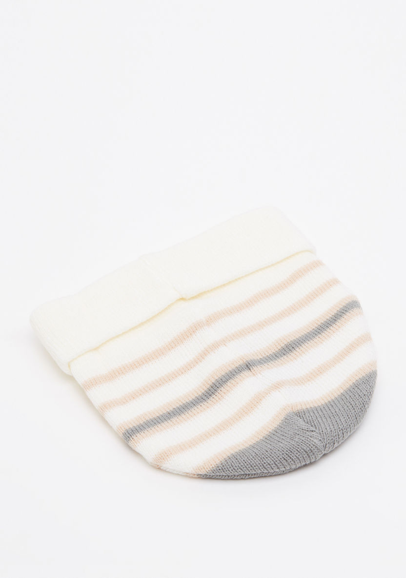 Juniors Striped Textured Beanie Cap-Winter Accessories-image-1