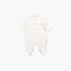 Juniors Textured Closed Feet Sleepsuit with Button Closure