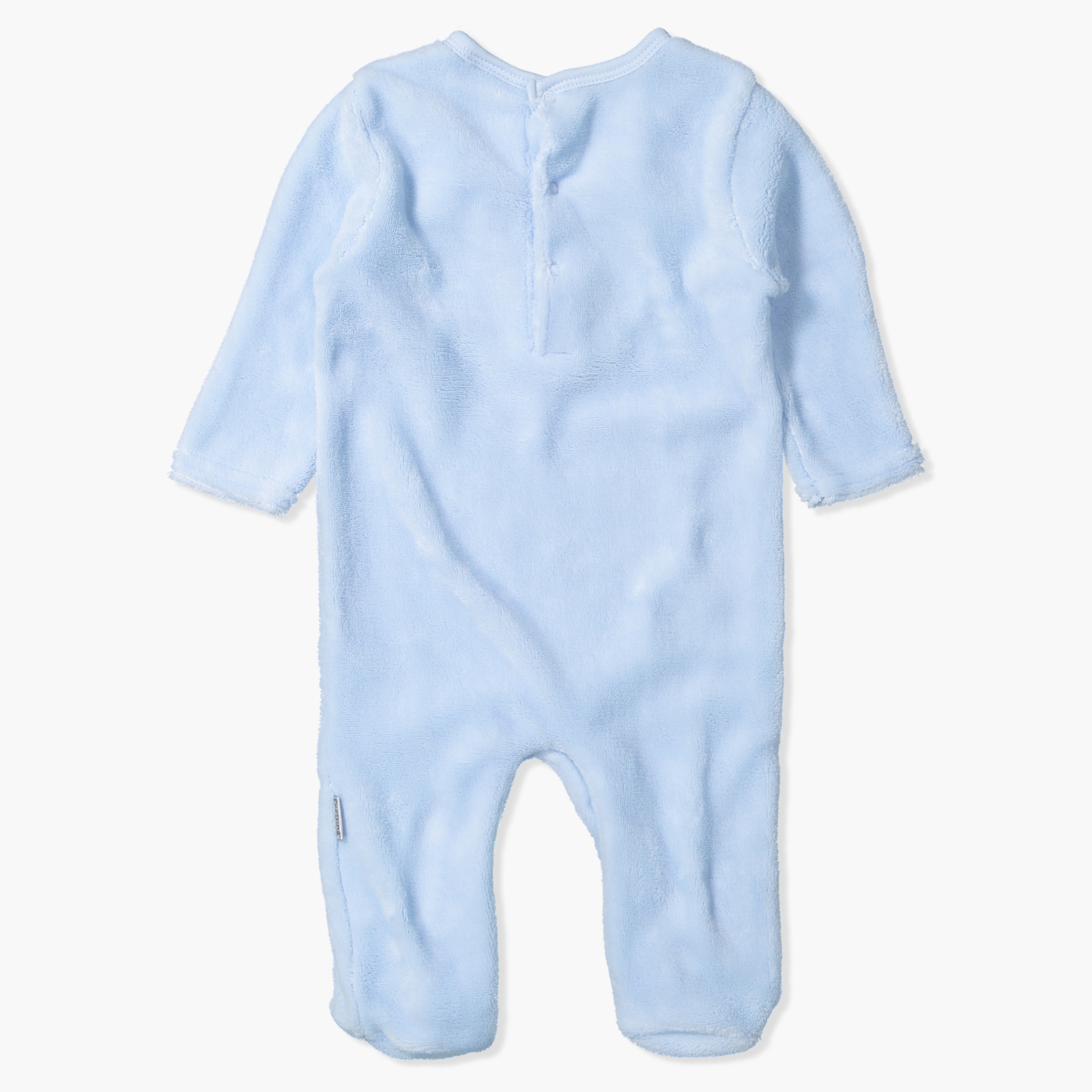 Juniors Embroidered Closed Feet Sleepsuit with Button Closure-baby-boys-clothing-nightwear-sleepsuits-image-2
