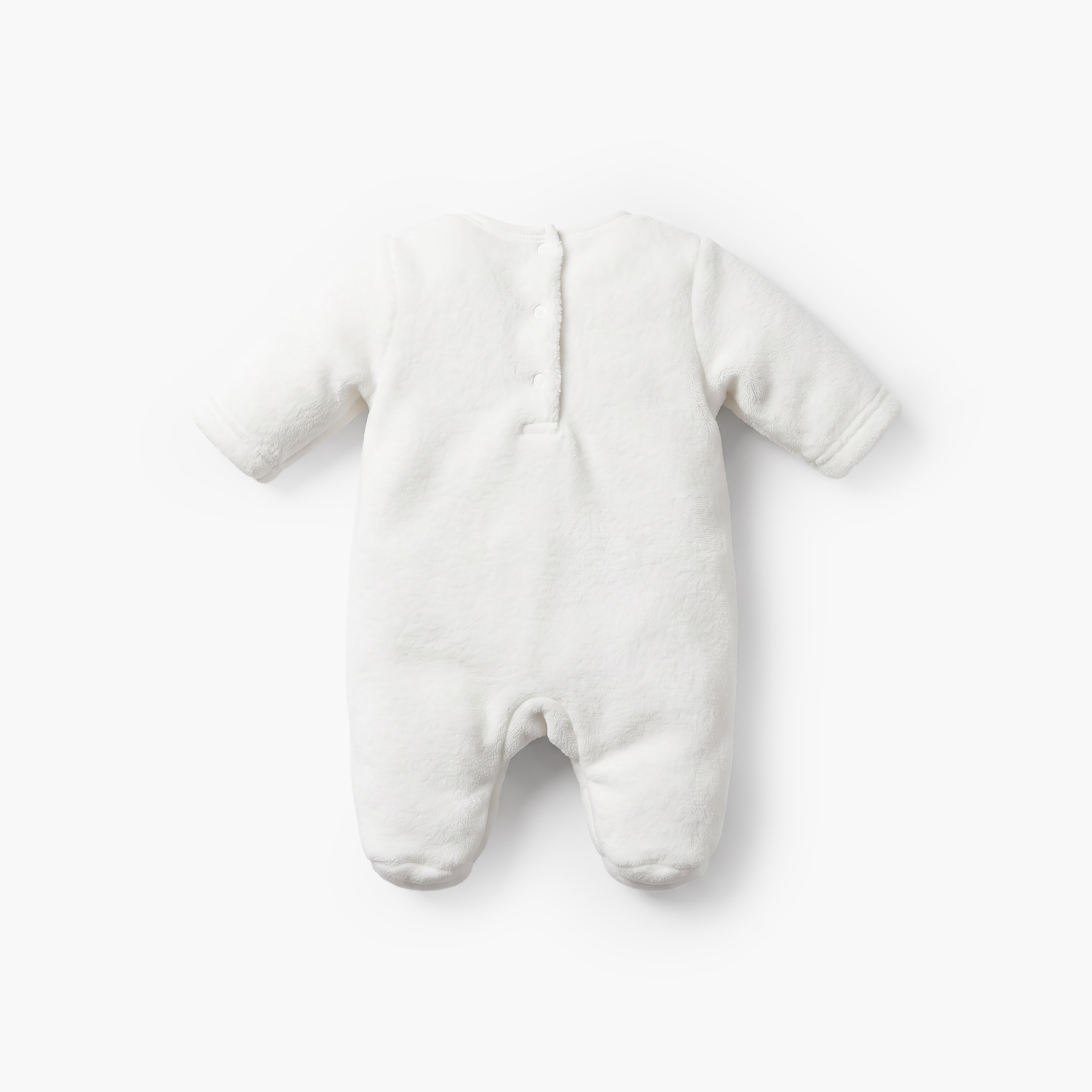 طقم نوم بأقدام مغلقة وتفاصيل قطيفة من جونيورز-baby-boys-clothing-nightwear-sleepsuits-image-3