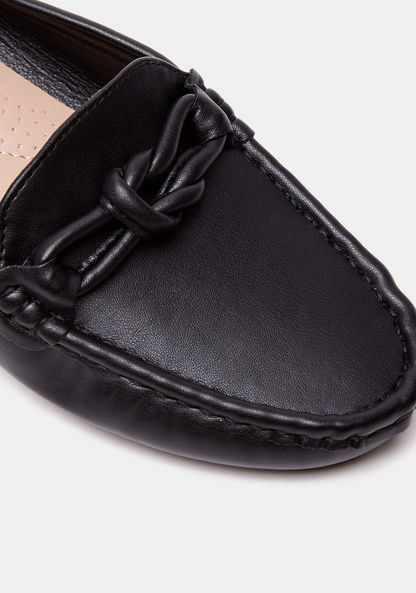 Le Confort Solid Slip-On Mules with Knot Accent