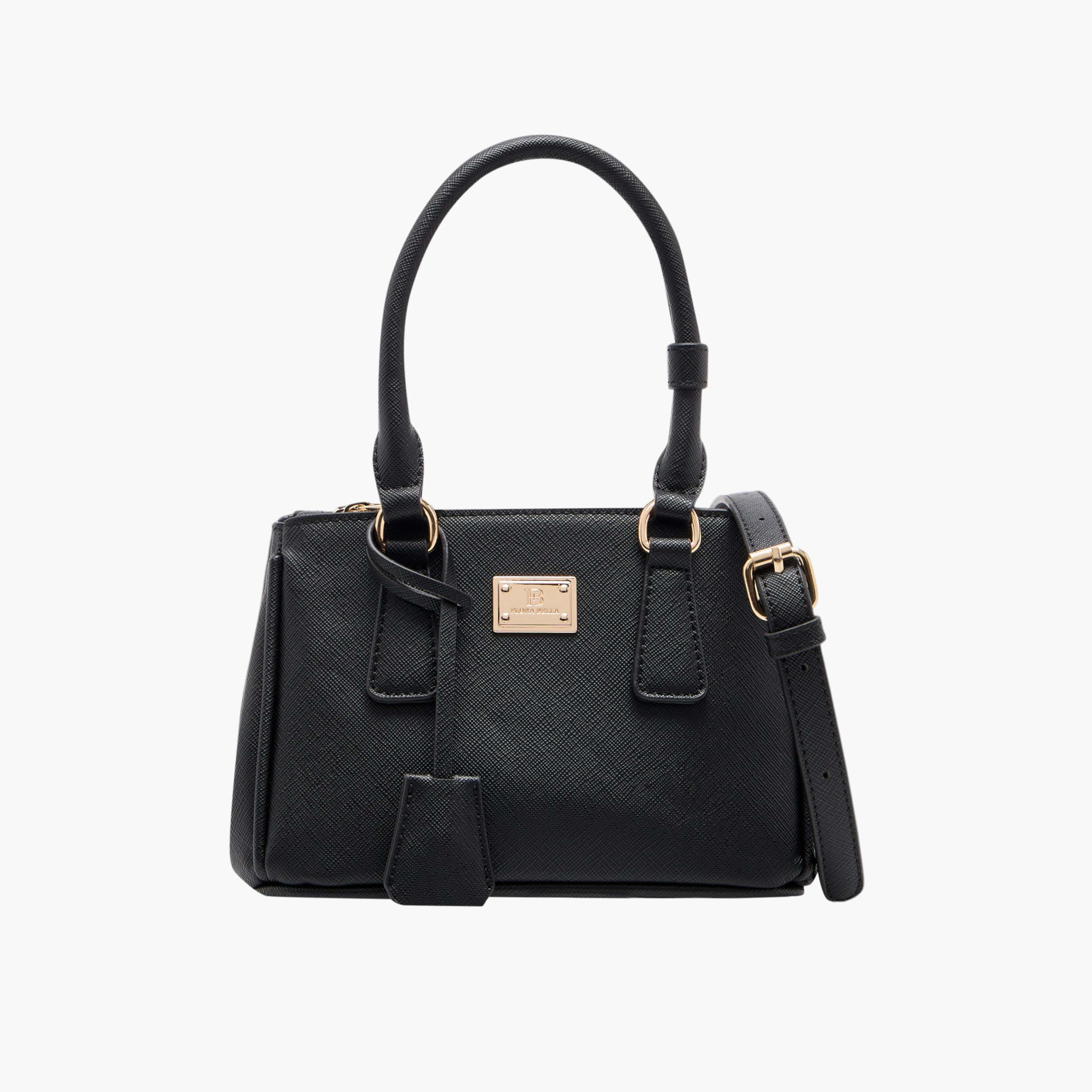 Flora Bella Textured Crossbody Bag with Detachable Strap and Zip Closure-women-bagsandwallets-handbags-image-1