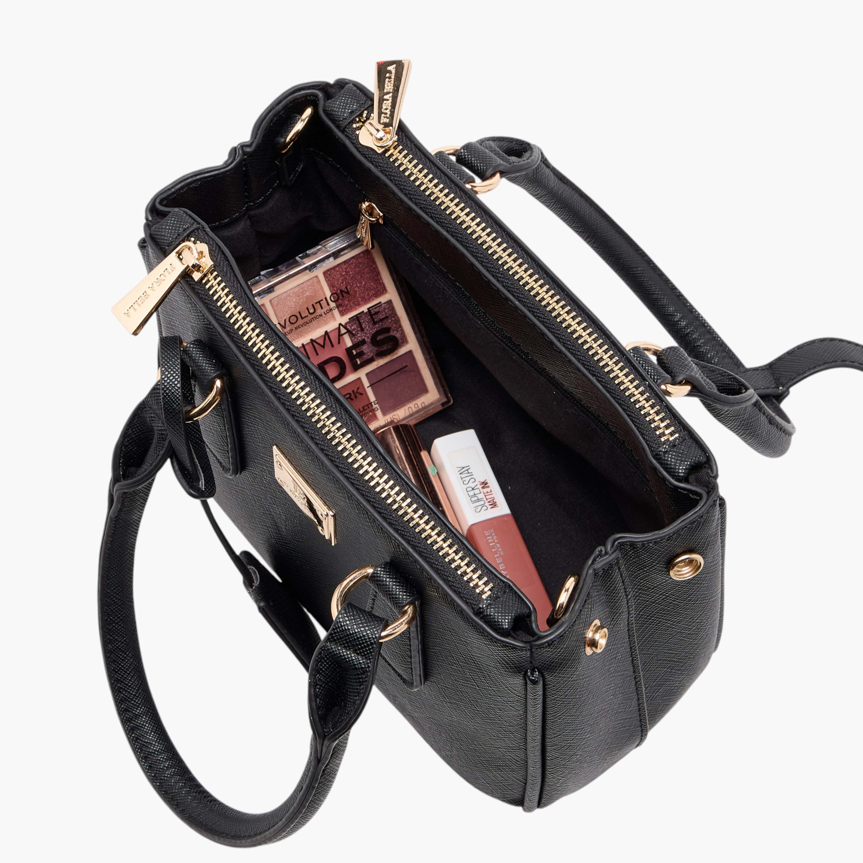Flora Bella Textured Crossbody Bag with Detachable Strap and Zip Closure-women-bagsandwallets-handbags-image-7