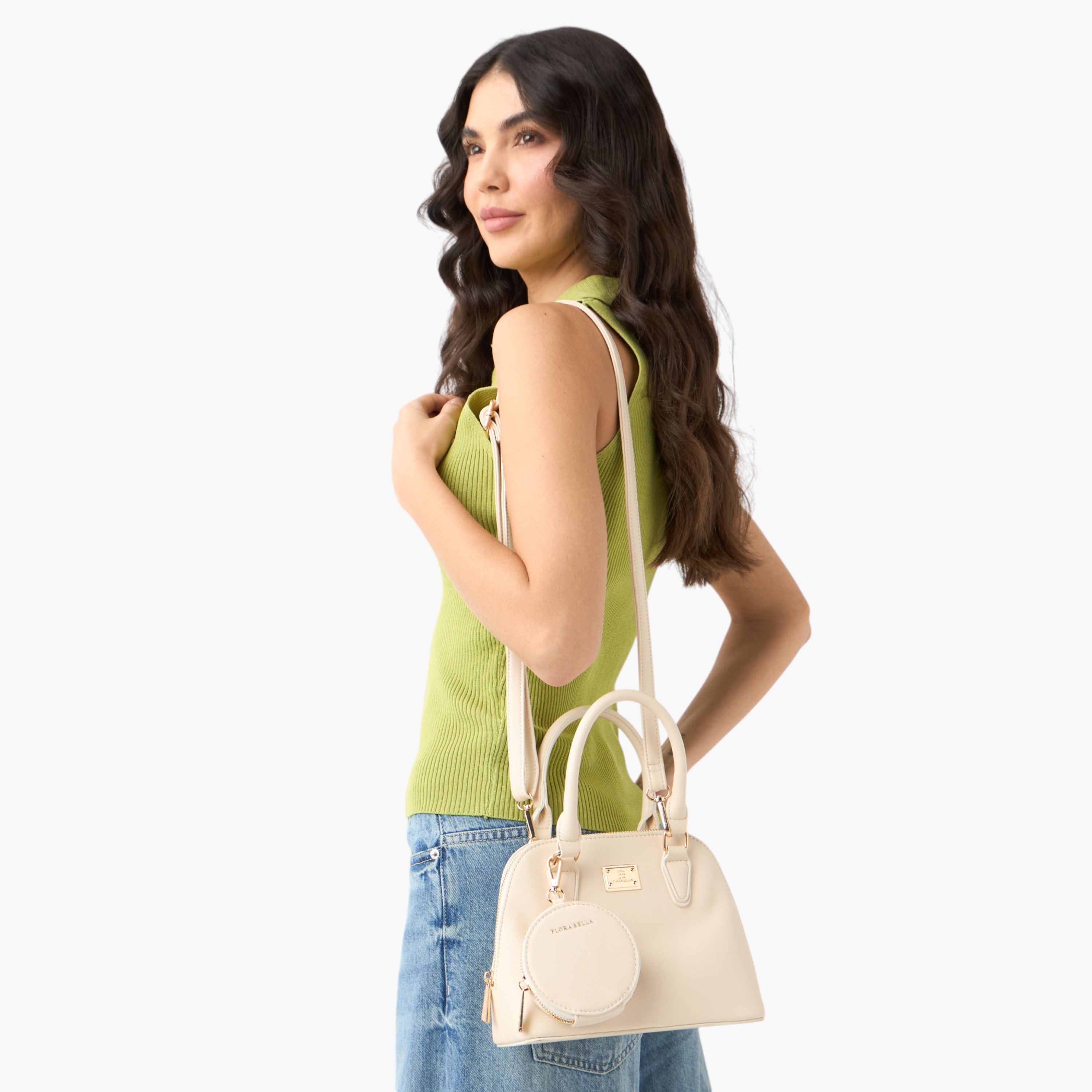 Flora Bella Solid Tote Bag with Double Handle and Detachable Coin Pouch-women-bagsandwallets-handbags-image-3