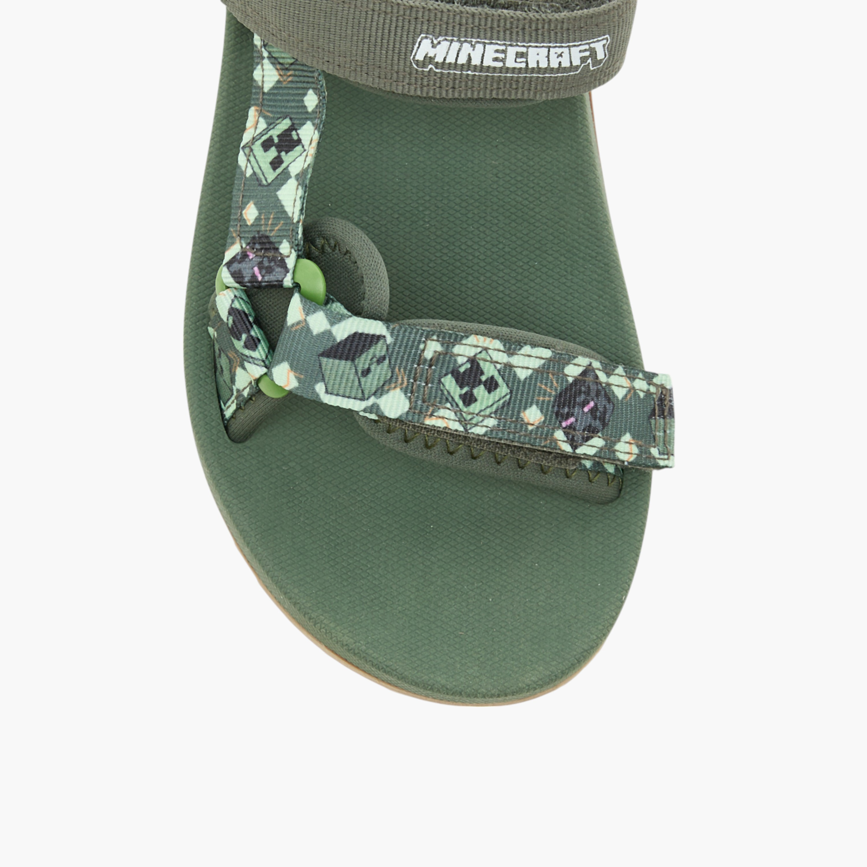 Minecraft Printed Sandals with Hook and Loop Closure-boys-shoes-sandals-image-3
