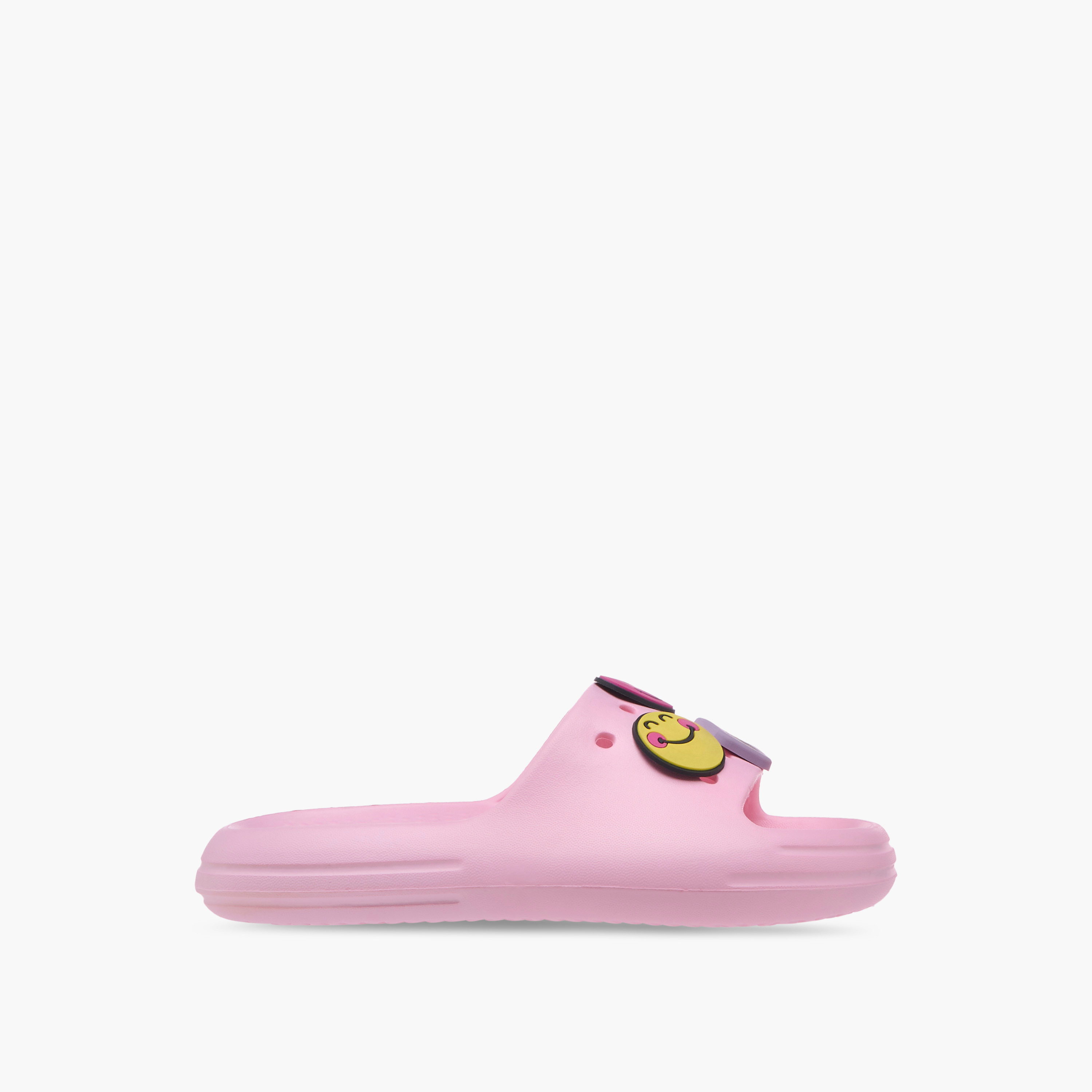 شبشب سهل الارتداء بتزيينات سمايلي وورلد-girls-shoes-flipflopsandslides-image-2