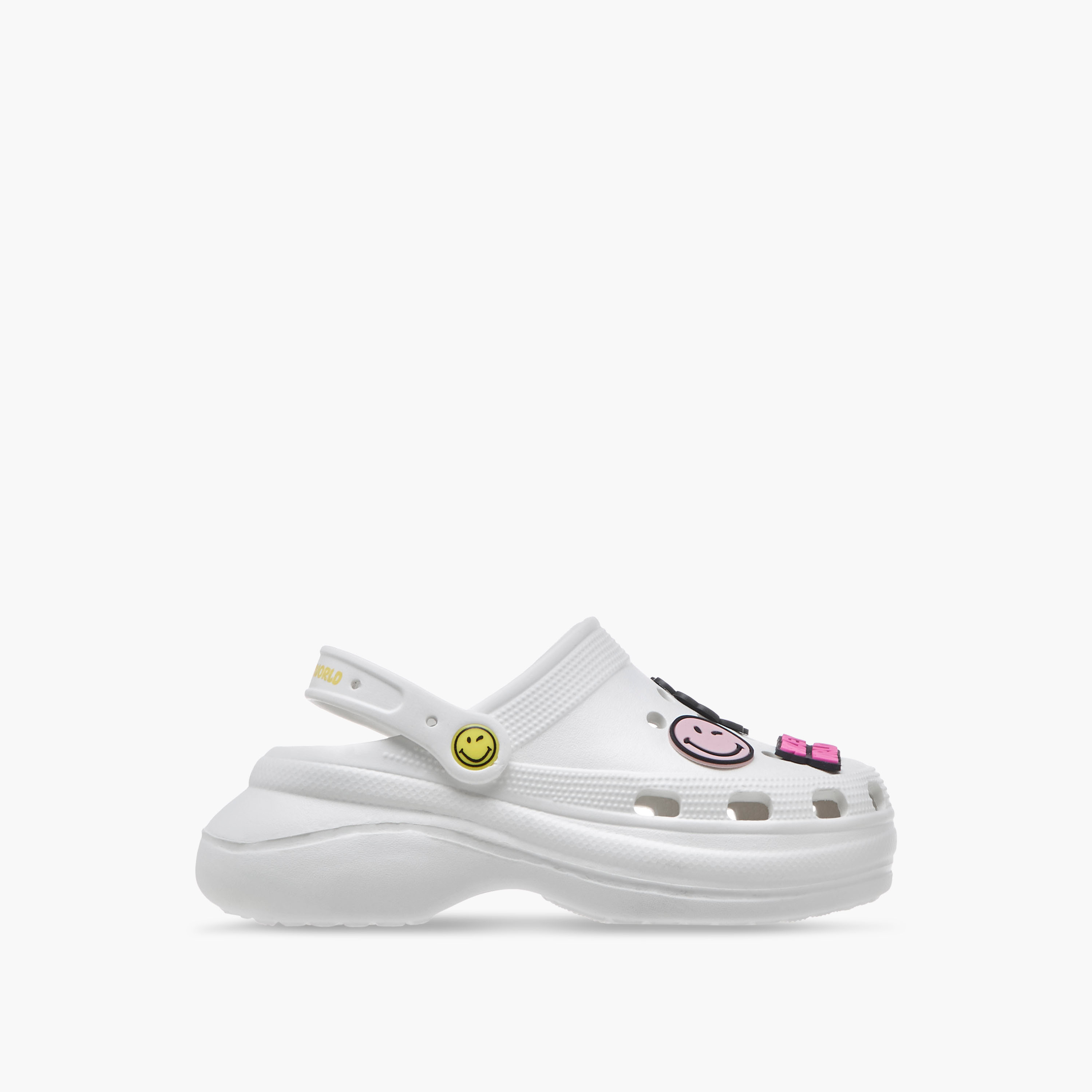 صندل بكعب سميك بزخارف سمايلي ورلد وحزام خلفي-girls-shoes-flipflopsandslides-image-3