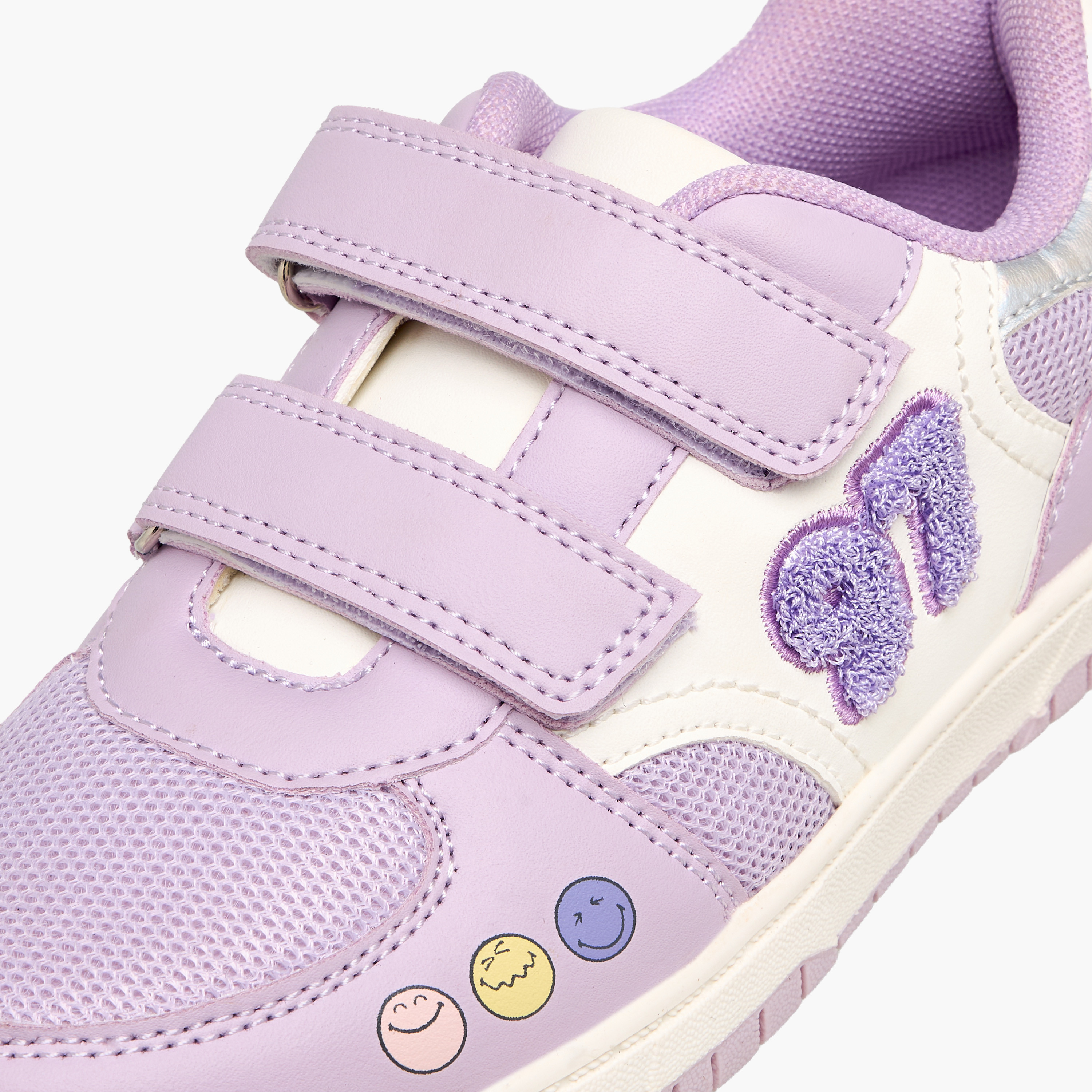 Smiley Girls Hook & Loop Sneakers-girls-shoes-sneakers-image-4
