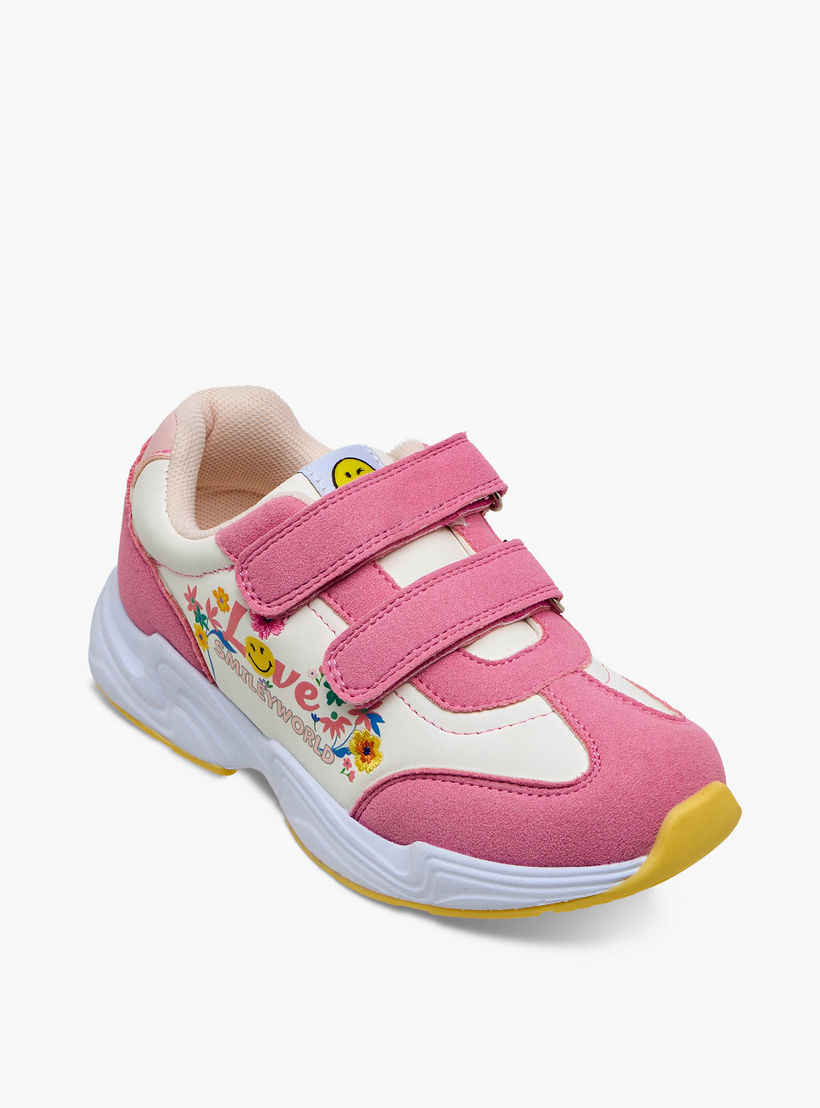 حذاء سنيكرز بطول الكاحل وشريط إغلاق للبنات من سمايلي-girls-shoes-sneakers-image-2