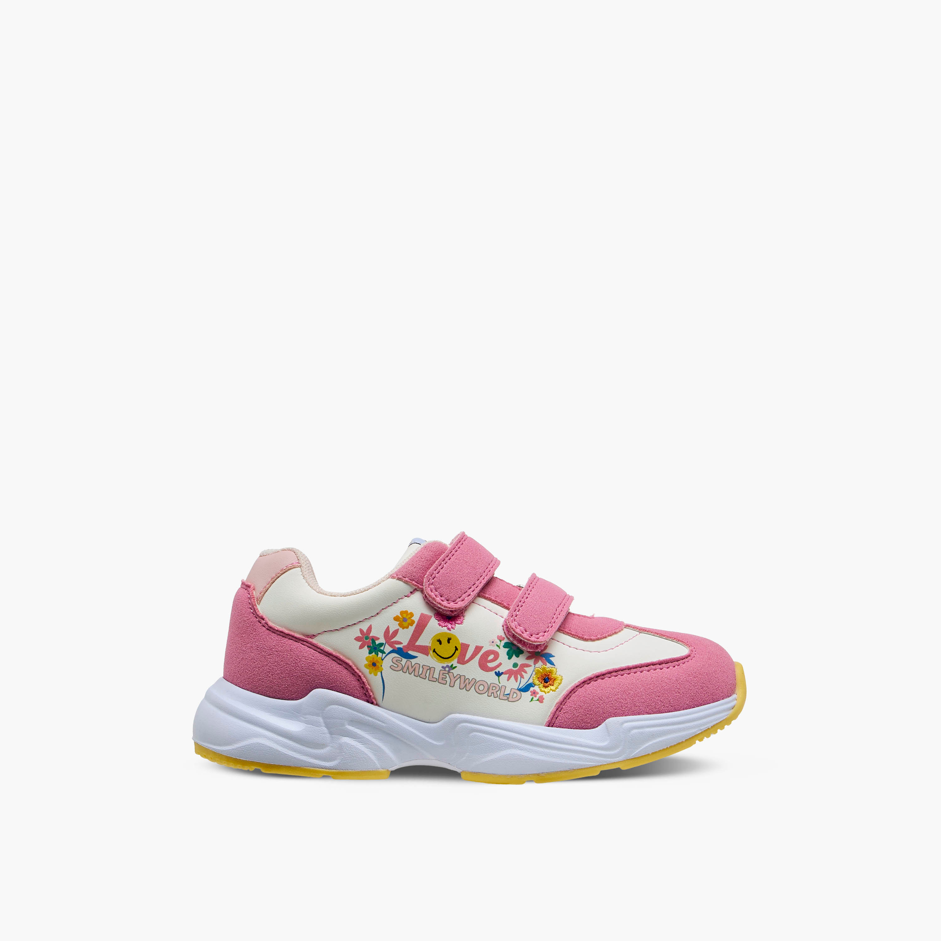 حذاء سنيكرز بطول الكاحل وشريط إغلاق للبنات من سمايلي-girls-shoes-sneakers-image-3
