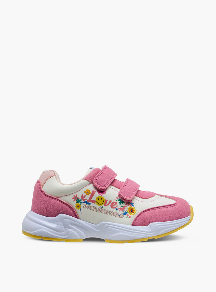 حذاء سنيكرز بطول الكاحل وشريط إغلاق للبنات من سمايلي-girls-shoes-sneakers-image-3