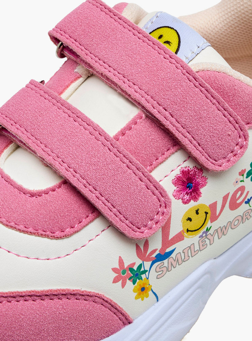 حذاء سنيكرز بطول الكاحل وشريط إغلاق للبنات من سمايلي-girls-shoes-sneakers-image-4