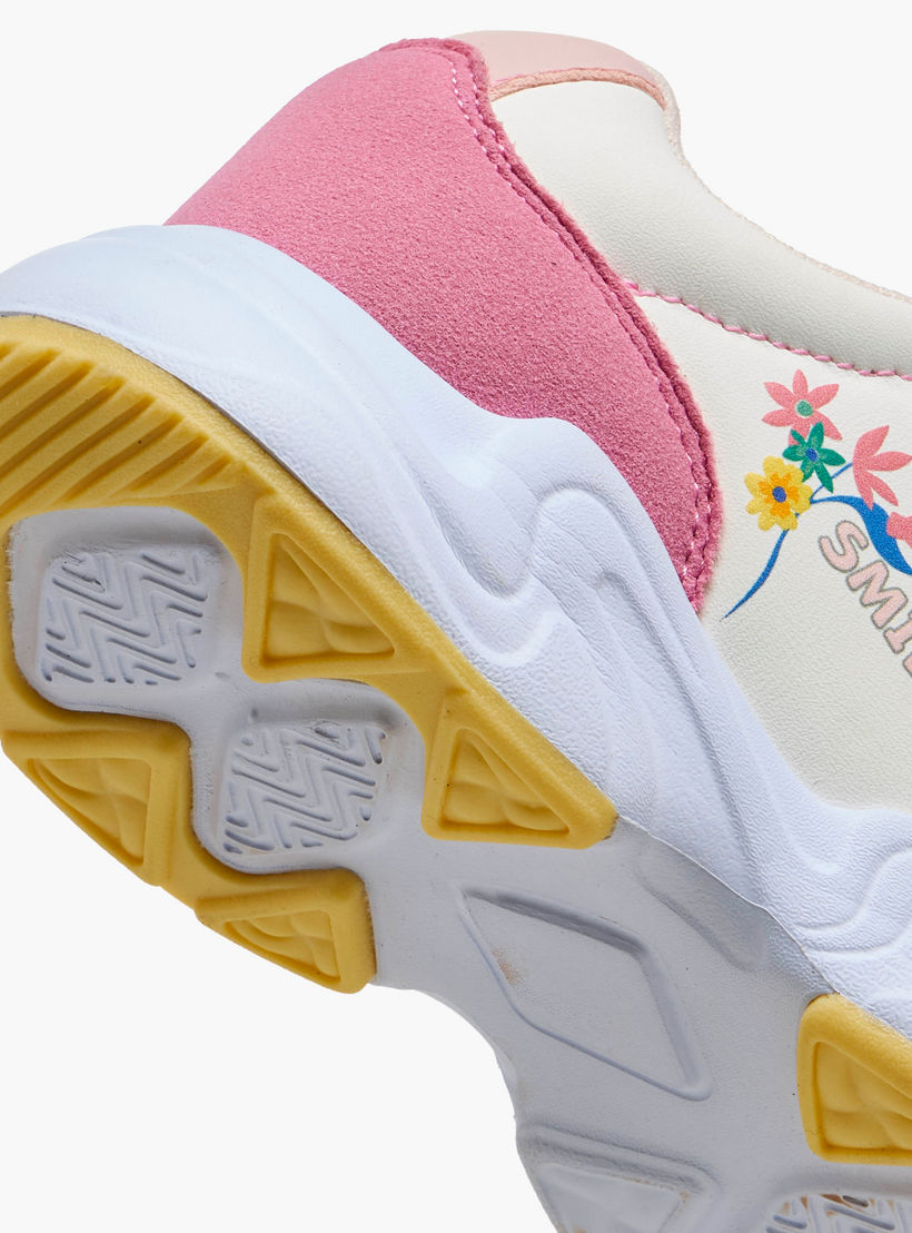 حذاء سنيكرز بطول الكاحل وشريط إغلاق للبنات من سمايلي-girls-shoes-sneakers-image-5