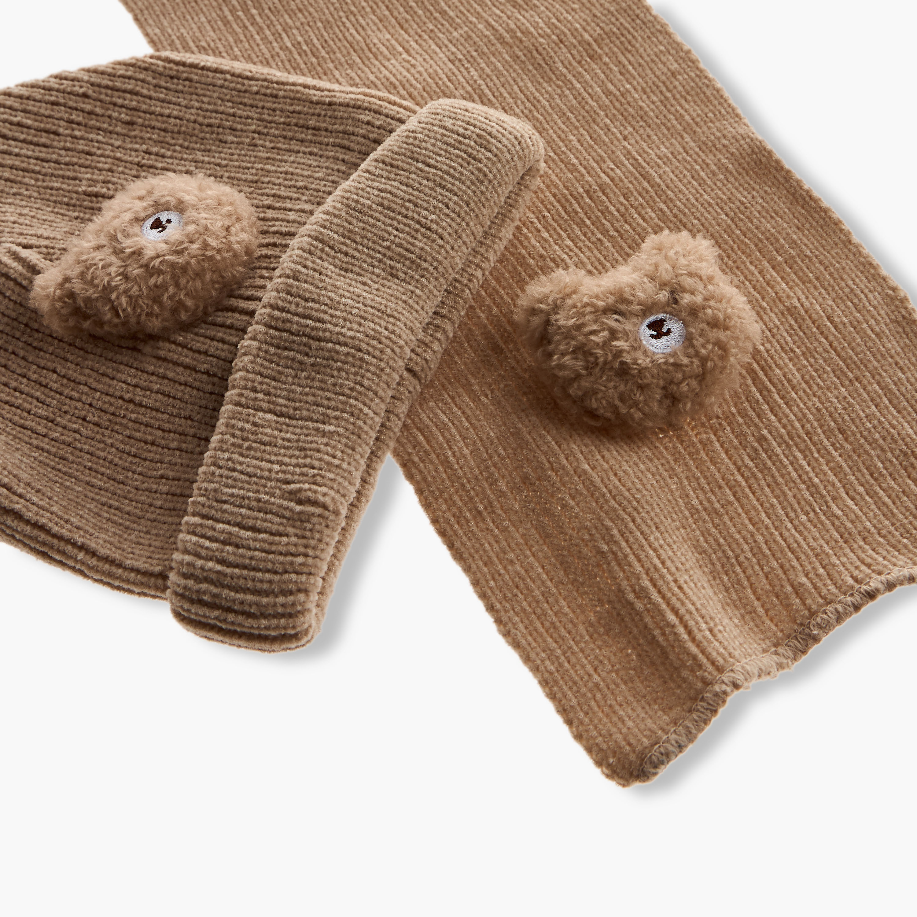 Juniors Bunny Applique Beanie Cap with Scarf-baby-girls-accessories-caps-image-6