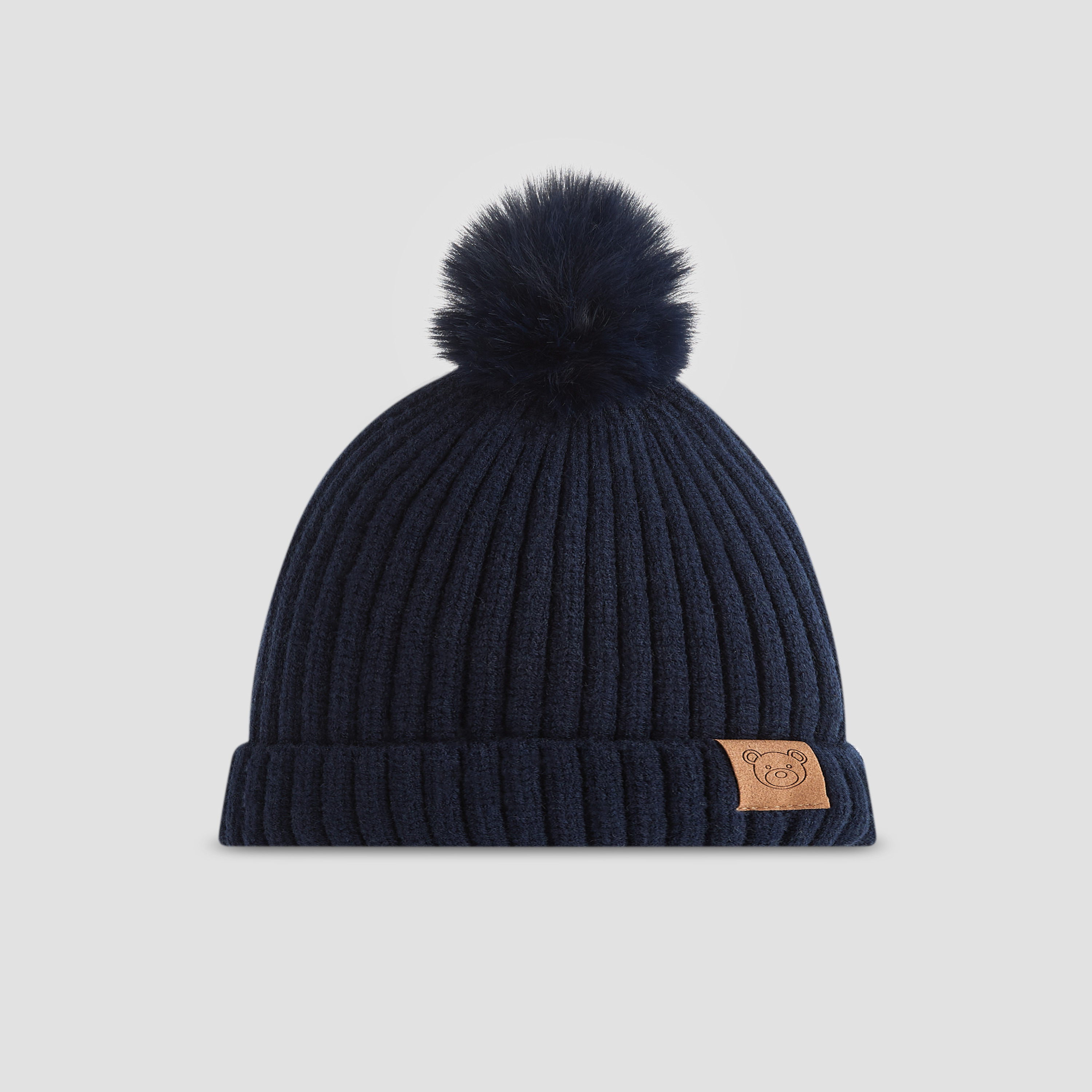 قبعة بيني مضلعة بتزيينات بوم بوم من جونيورز-baby-boys-accessories-caps-image-2