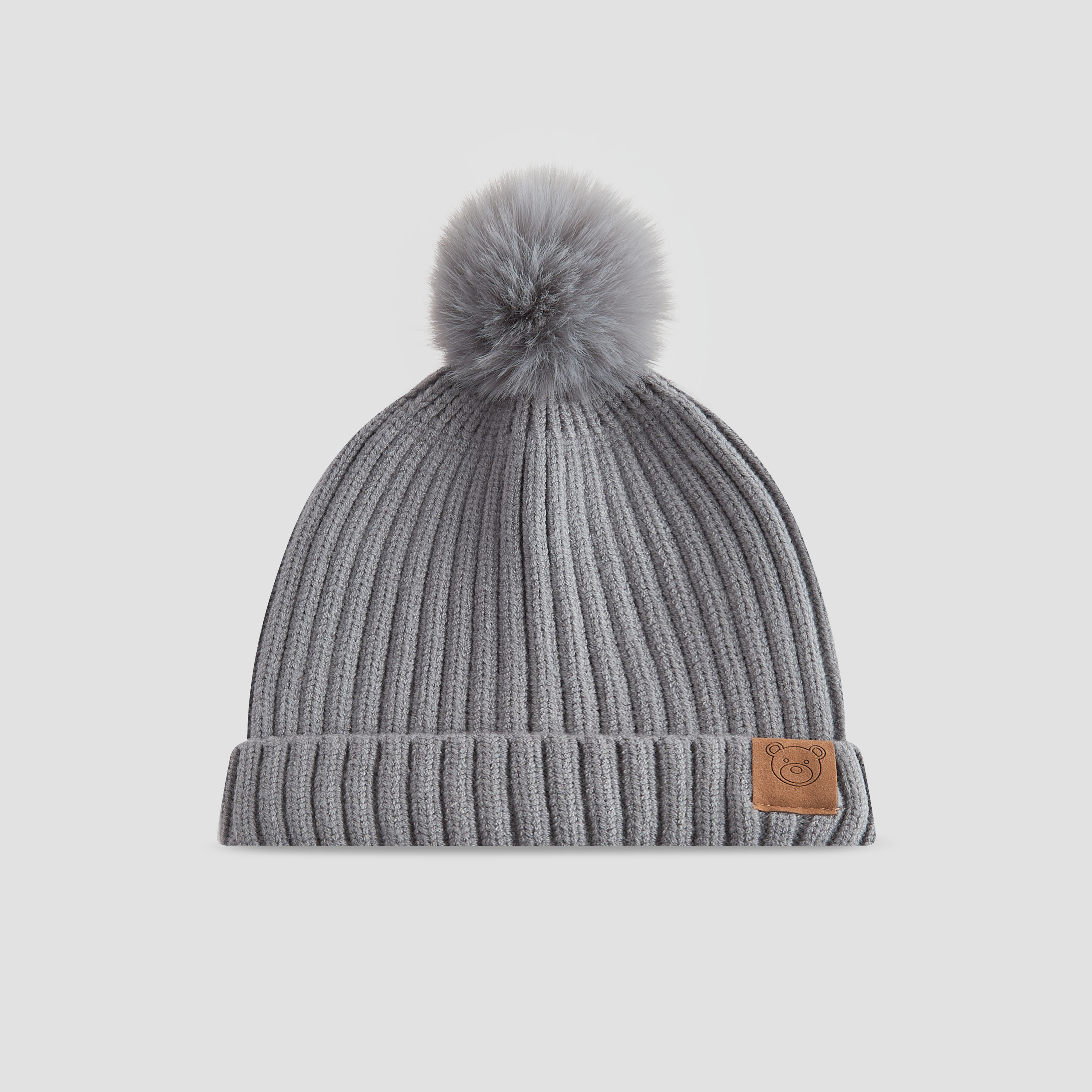 قبعة بيني مضلعة بزينة كرات بوم بوم من جونيورز-baby-boys-accessories-caps-image-1