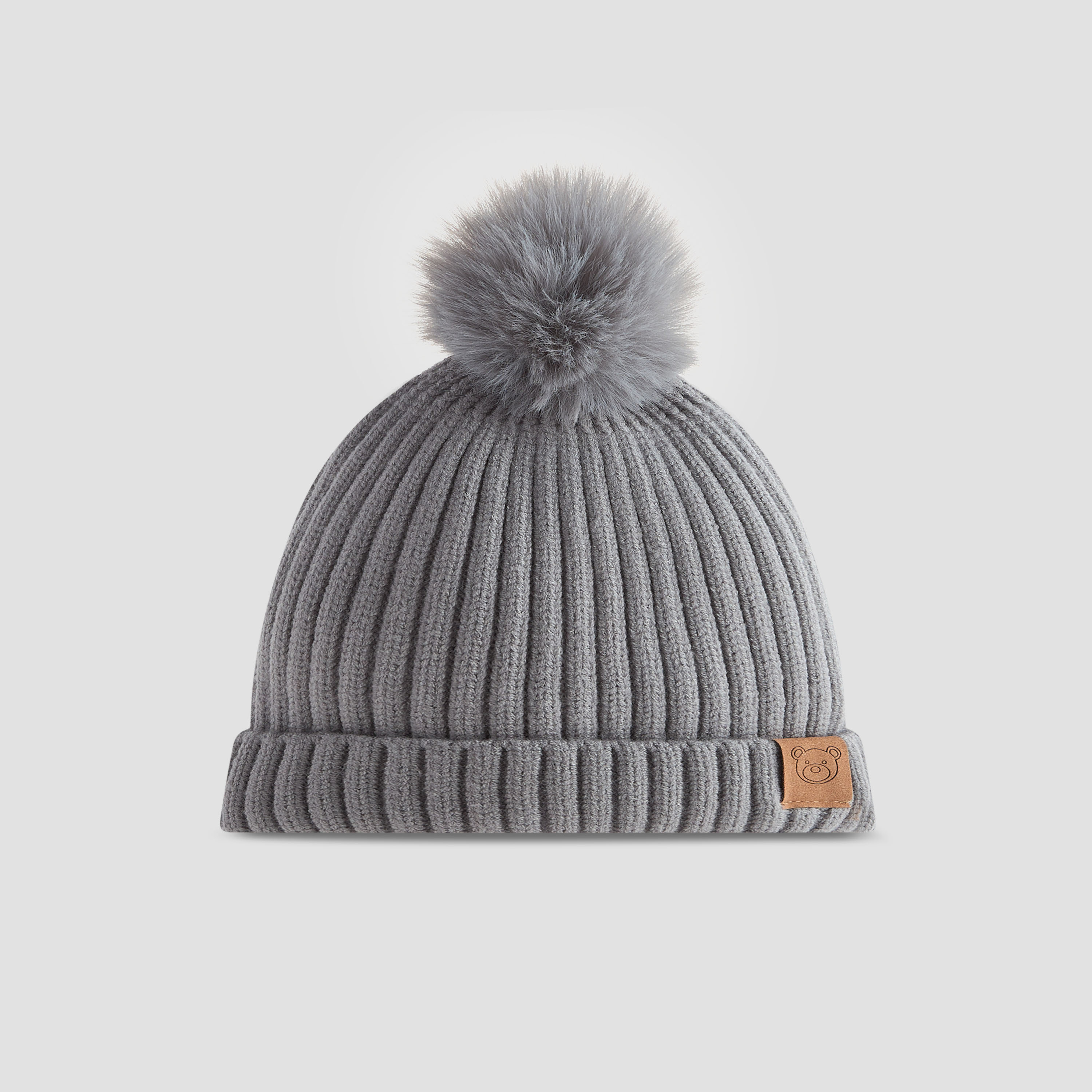 قبعة بيني مضلعة بزينة كرات بوم بوم من جونيورز-baby-boys-accessories-caps-image-2