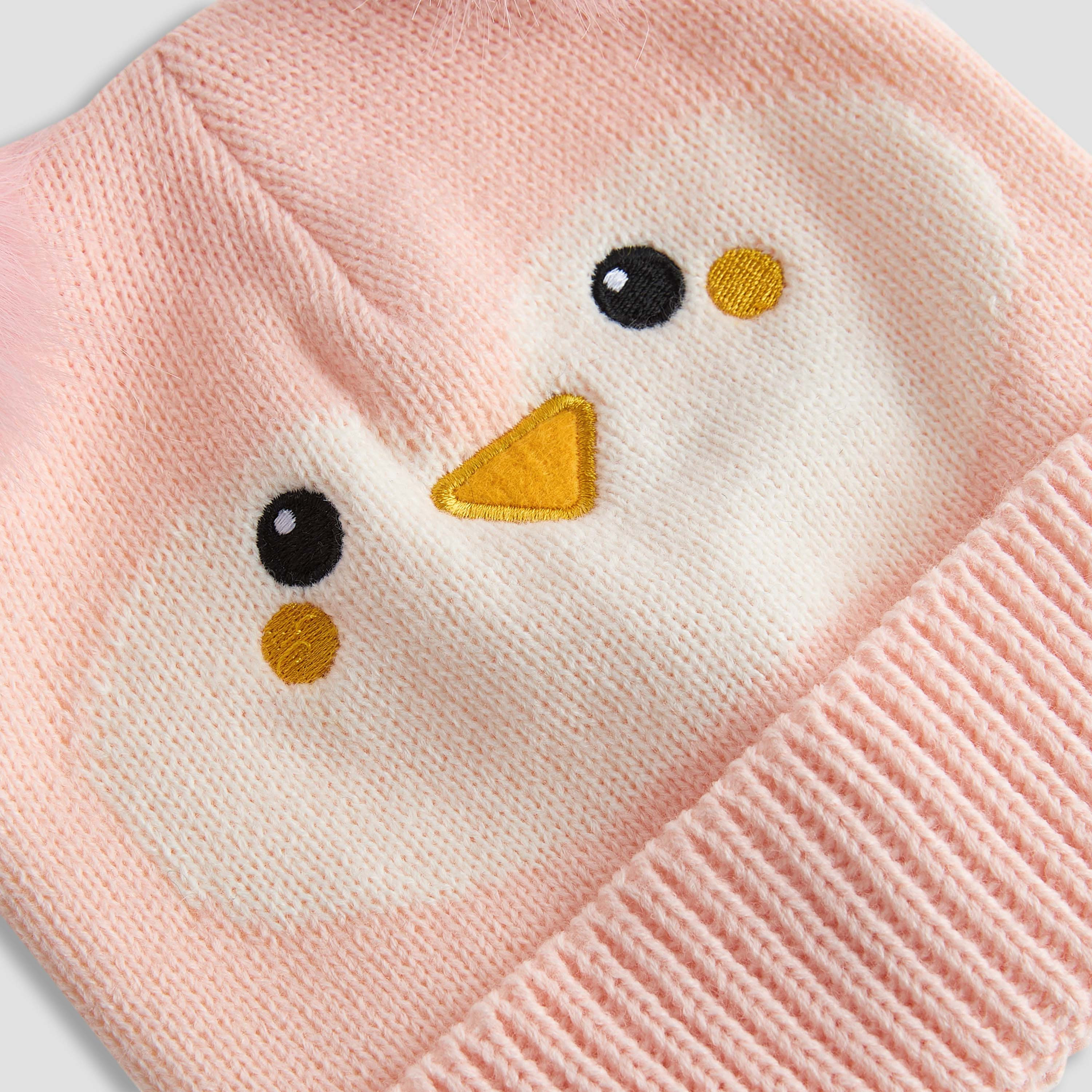 Juniors Penguin Beanie with Pom-Pom Accent-baby-girls-accessories-caps-image-4