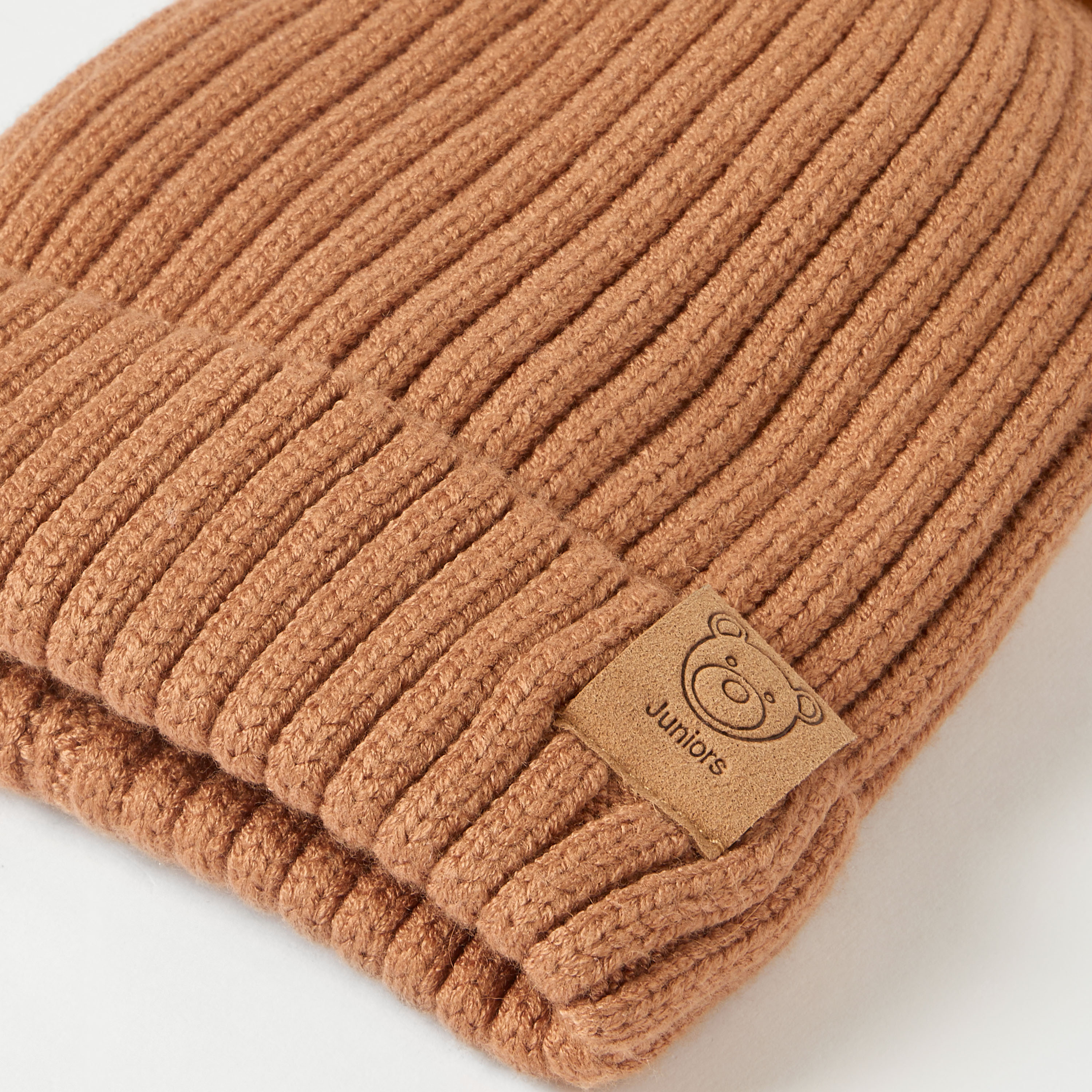 Juniors Beanie Cap with Pom-Pom Detail-baby-boys-accessories-caps-image-2