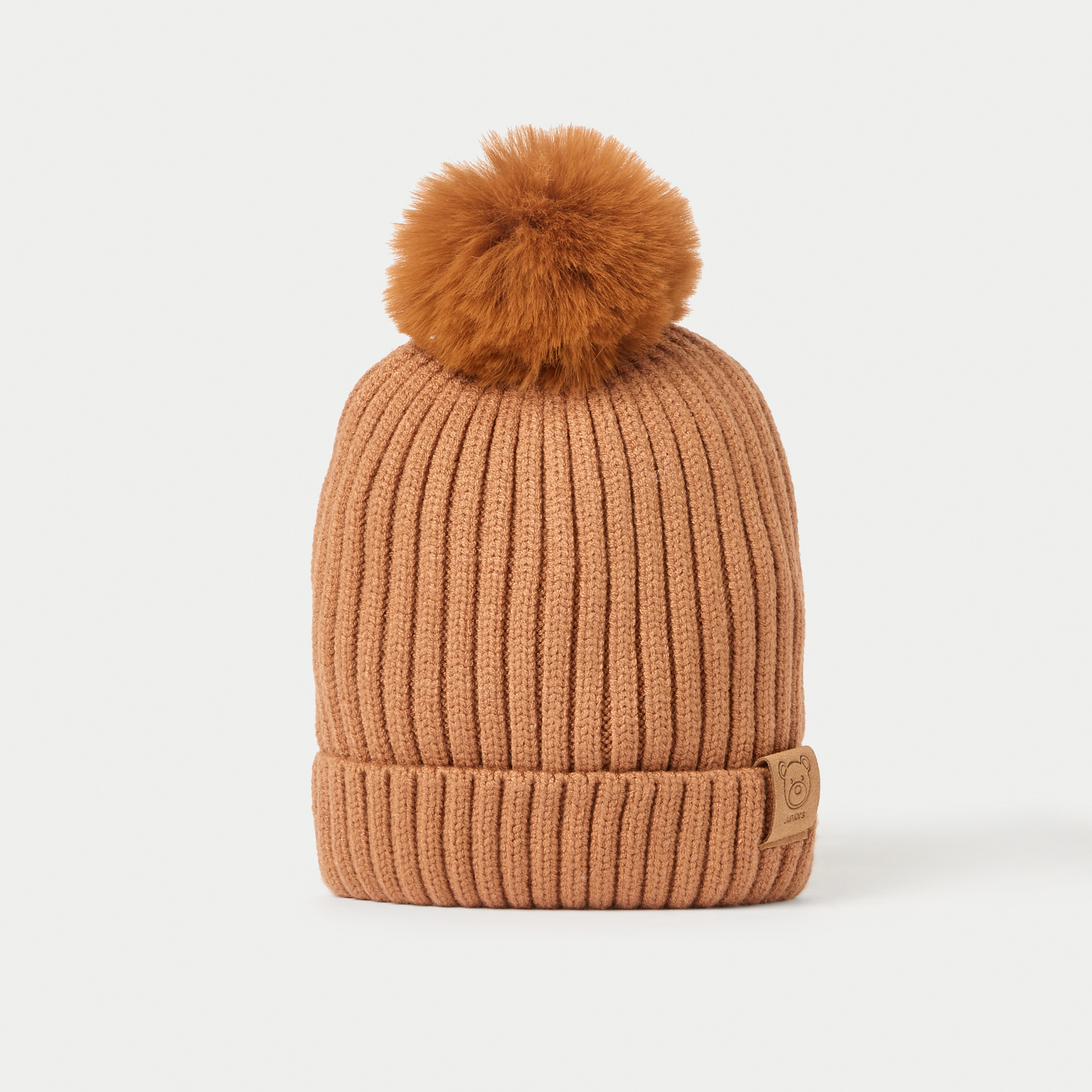 Juniors Beanie Cap with Pom-Pom Detail-baby-boys-accessories-caps-image-3
