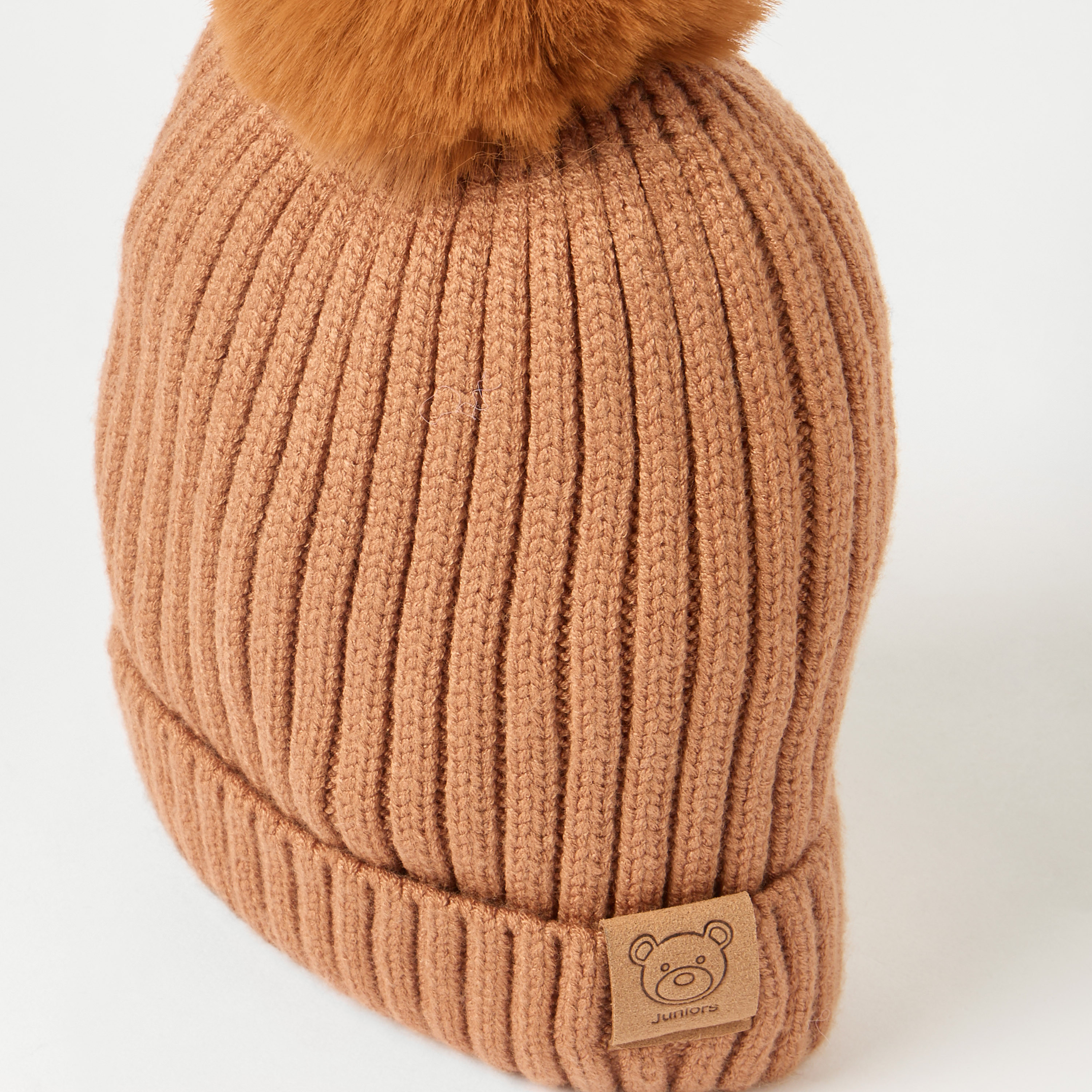 Juniors Beanie Cap with Pom-Pom Detail-baby-boys-accessories-caps-image-4