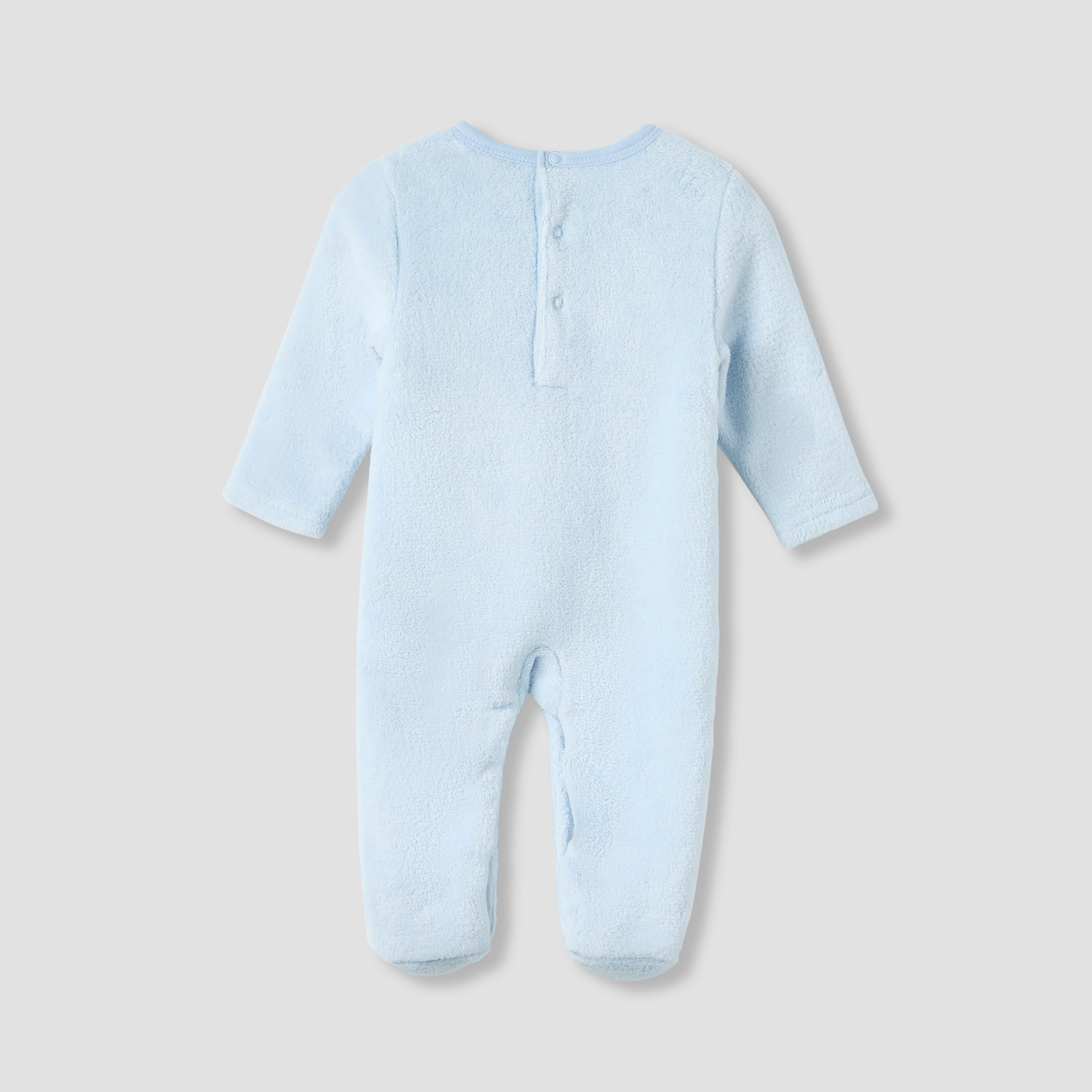 Juniors Round Neck Sleepsuit with Closed Feet - Polyester - Long Sleeves-baby-boys-clothing-winterwear-sleepsuits-image-2