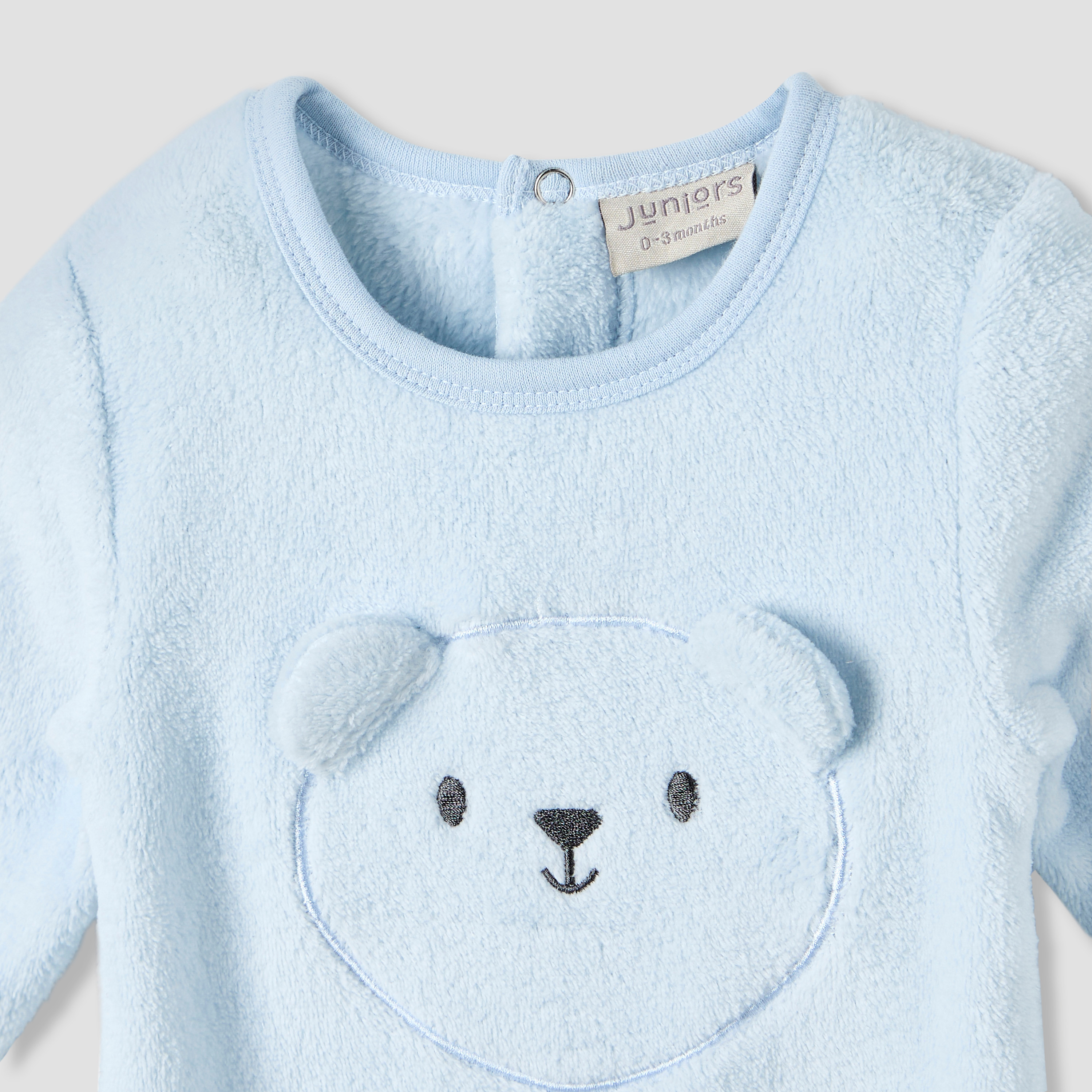 Juniors Round Neck Sleepsuit with Closed Feet - Polyester - Long Sleeves-baby-boys-clothing-winterwear-sleepsuits-image-3
