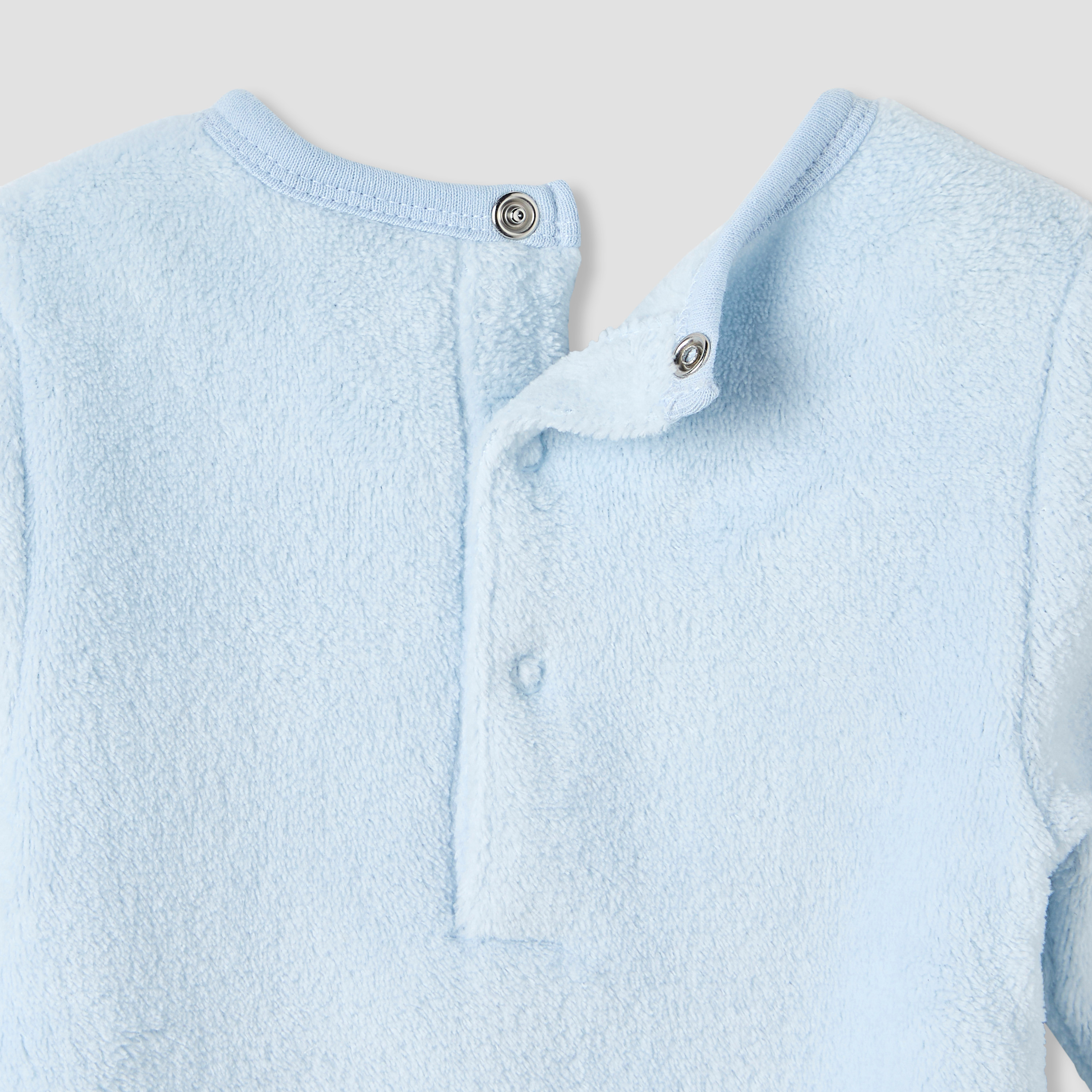 Juniors Round Neck Sleepsuit with Closed Feet - Polyester - Long Sleeves-baby-boys-clothing-winterwear-sleepsuits-image-5