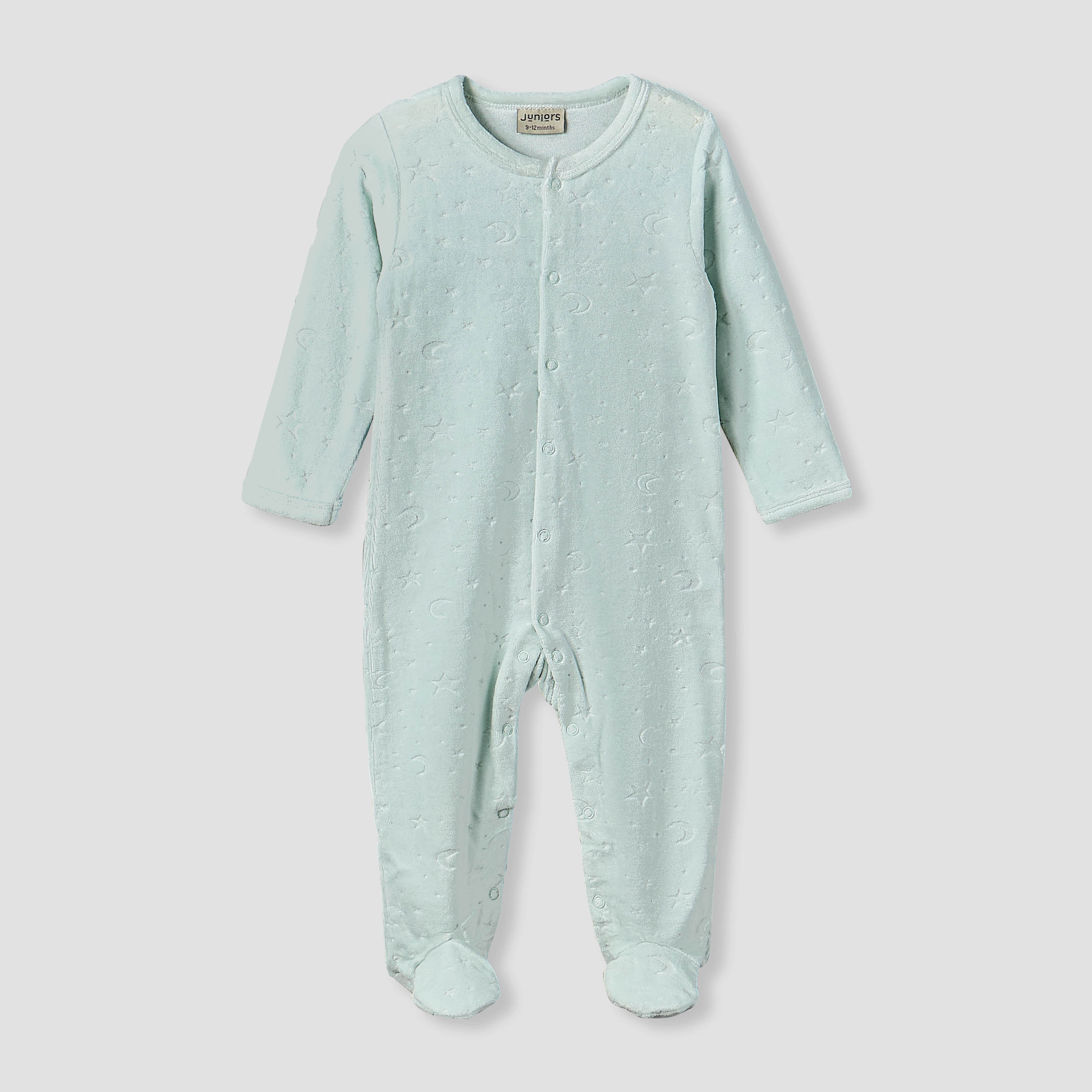 Juniors Embossed Star Sleepsuit with Long Sleeves-baby-boys-clothing-winterwear-sleepsuits-image-2