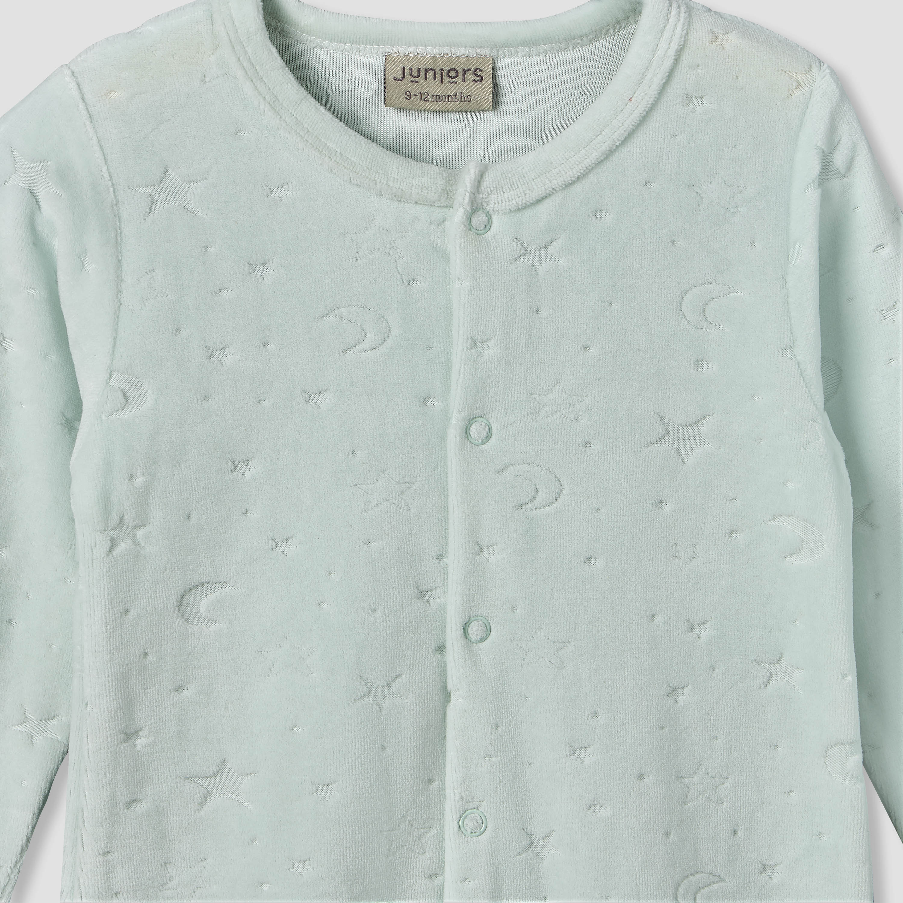 Juniors Embossed Star Sleepsuit with Long Sleeves-baby-boys-clothing-winterwear-sleepsuits-image-4