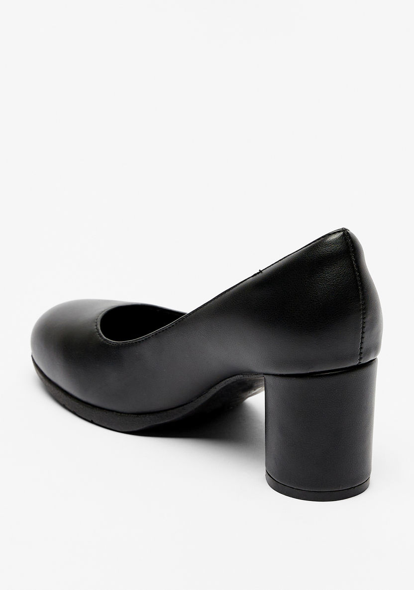 Le Confort Solid Pumps with Block Heels-Women%27s Heel Shoes-image-1
