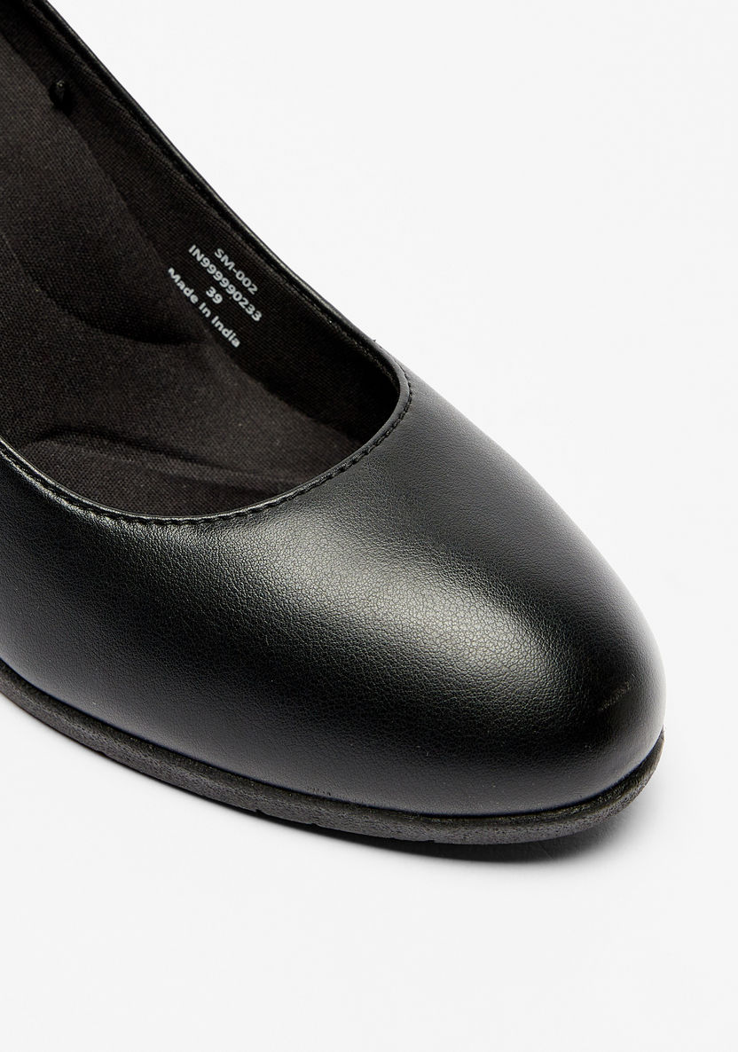 Le Confort Solid Pumps with Block Heels-Women%27s Heel Shoes-image-4