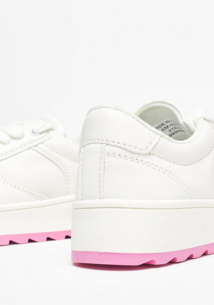 Little Missy Lace-Up Sneakers with Bead Detail-Girl%27s Sneakers-image-2