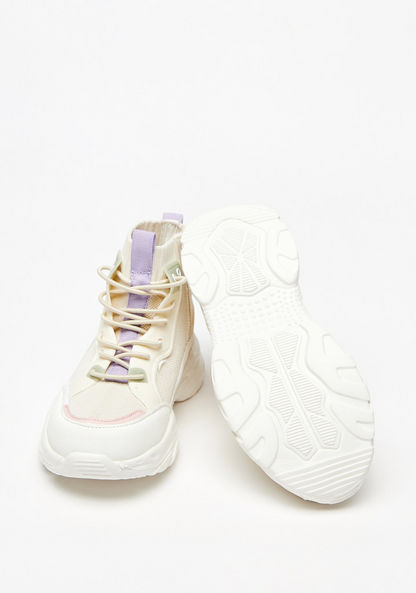 Little Missy High Cut Sneakers with Zip Closure and Pull Tabs