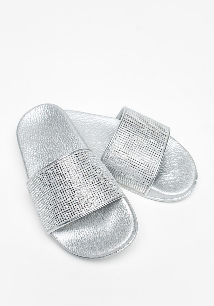 Embellished Slip-On Slides-Girl%27s Flip Flops & Beach Slippers-image-3